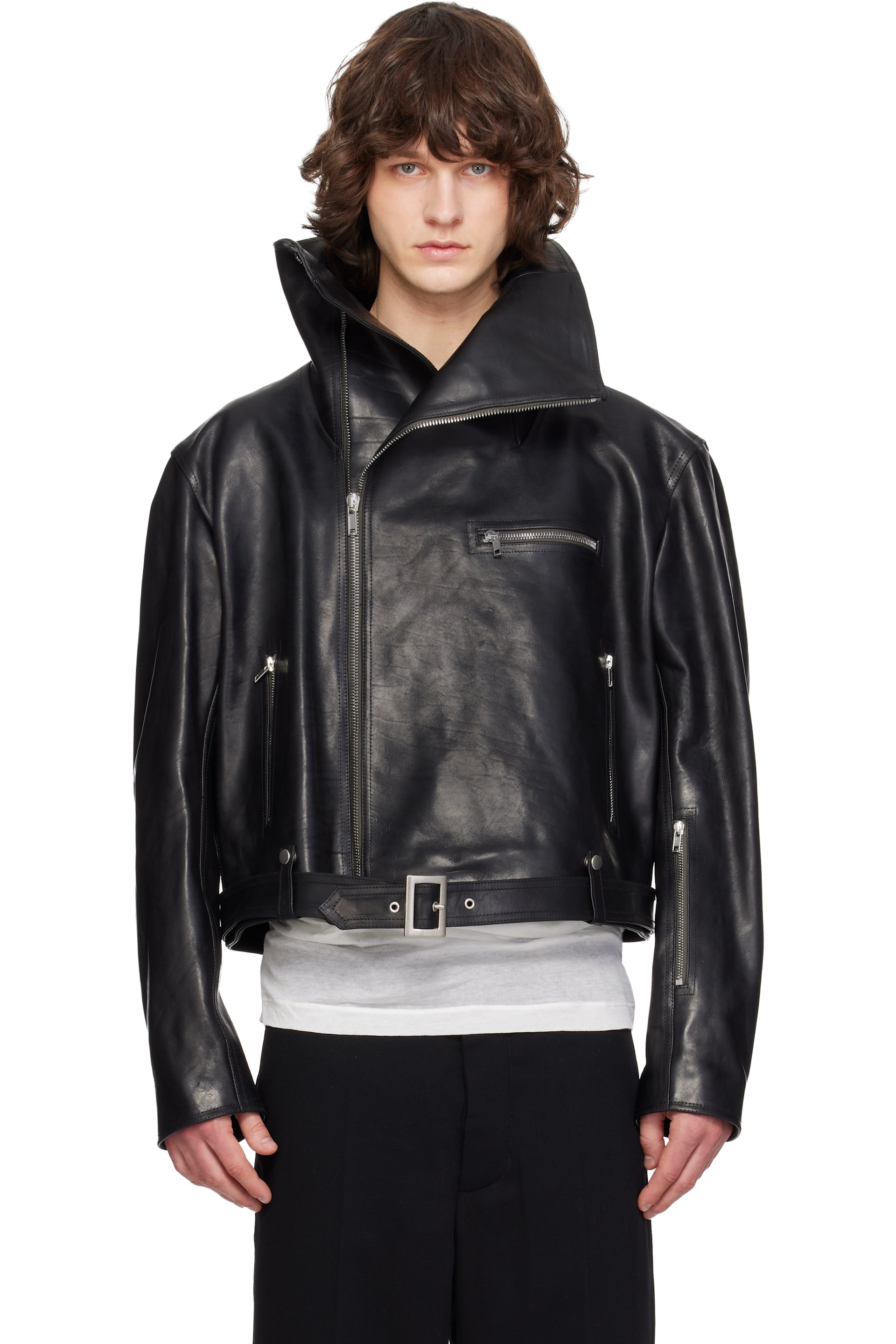 メンズ用 Rick Owens レザー ジャケット | SSENSE 日本