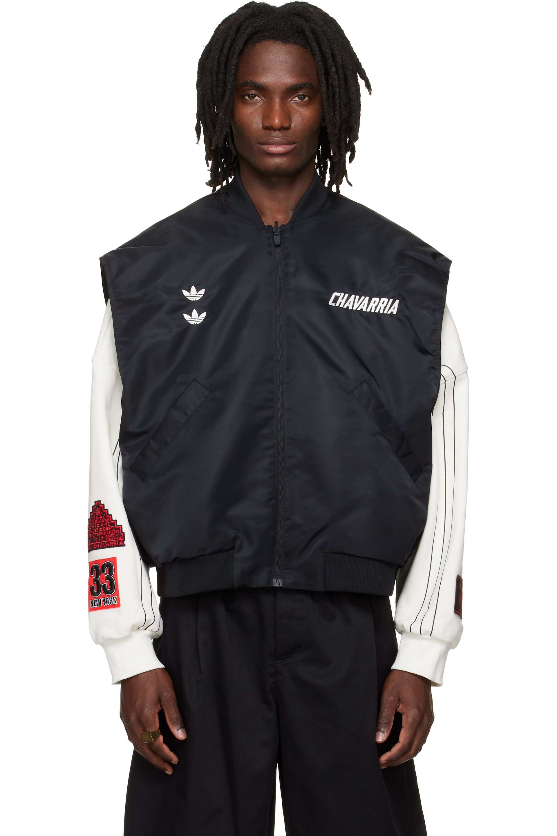 WILLY CHAVARRIA - Veste réversible rembourrée noire édition adidas Originals