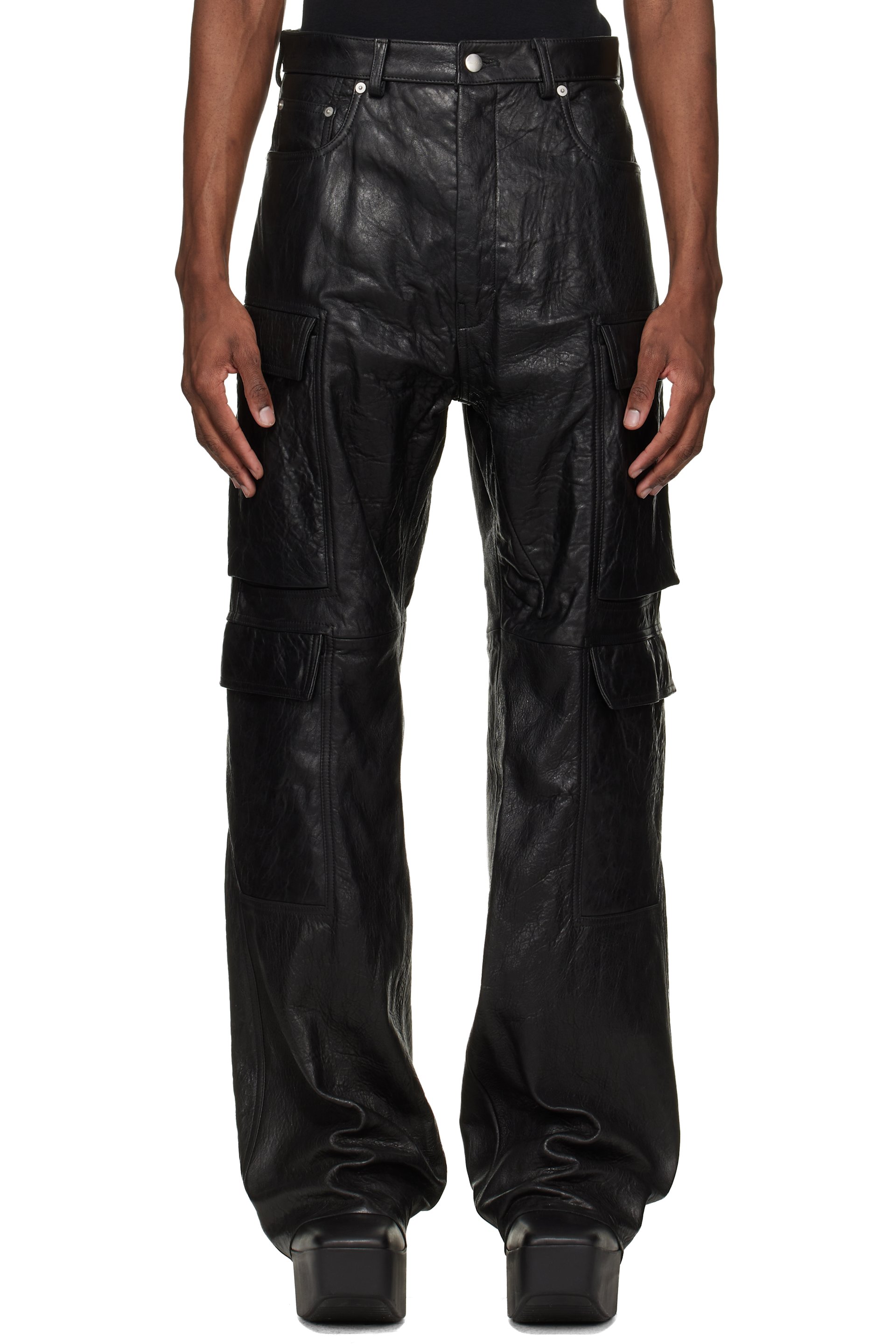 メンズ用 Rick Owens レザーパンツ | SSENSE 日本
