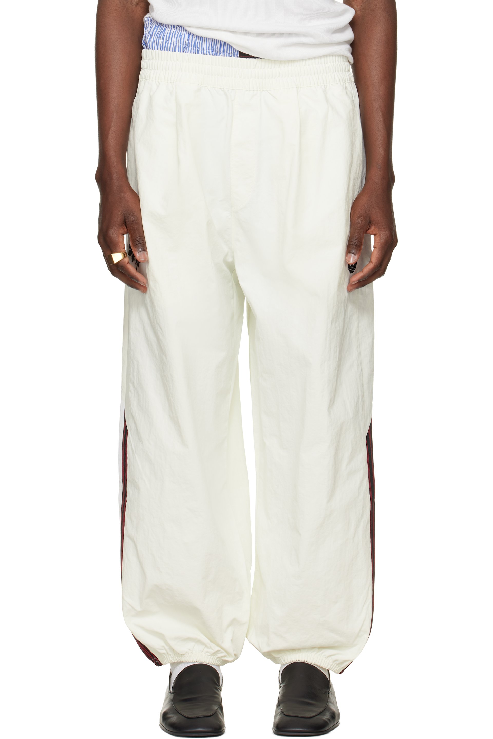 WILLY CHAVARRIA - Pantalon de survêtement blanc cassé tissé édition adidas Originals