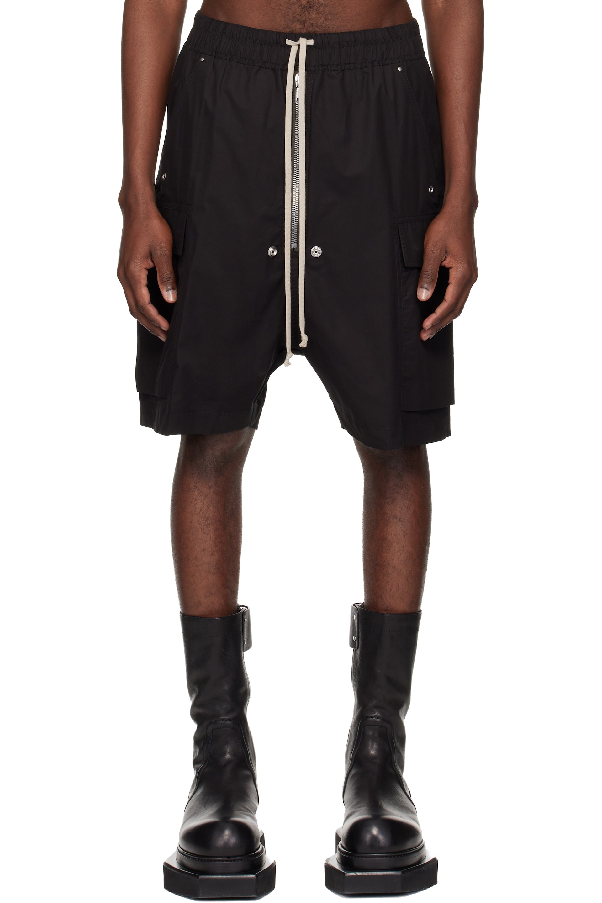Rick Owens - Black Temple Cargobela Shorts