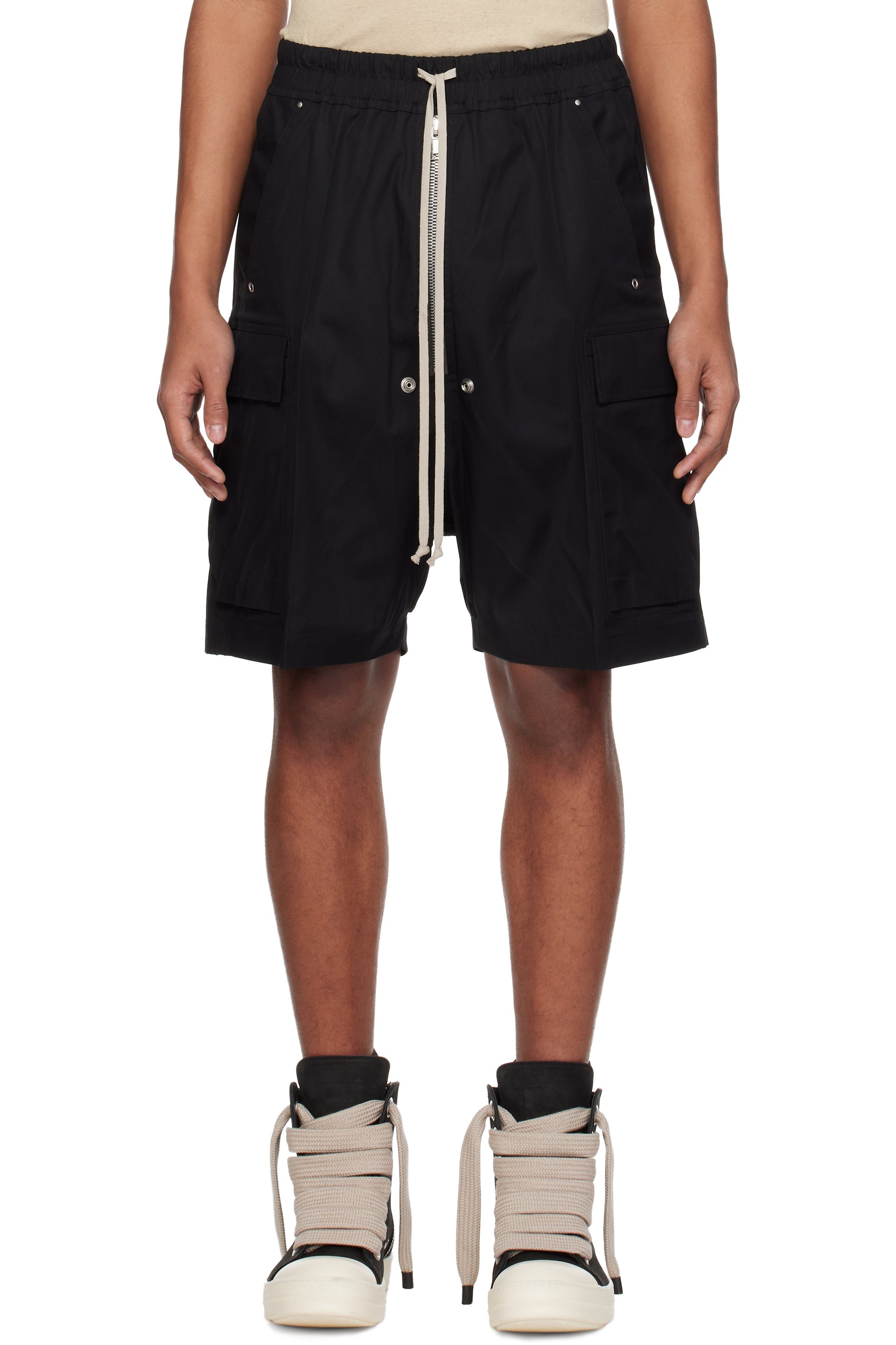 Rick Owens - Black Temple Cargobela Shorts