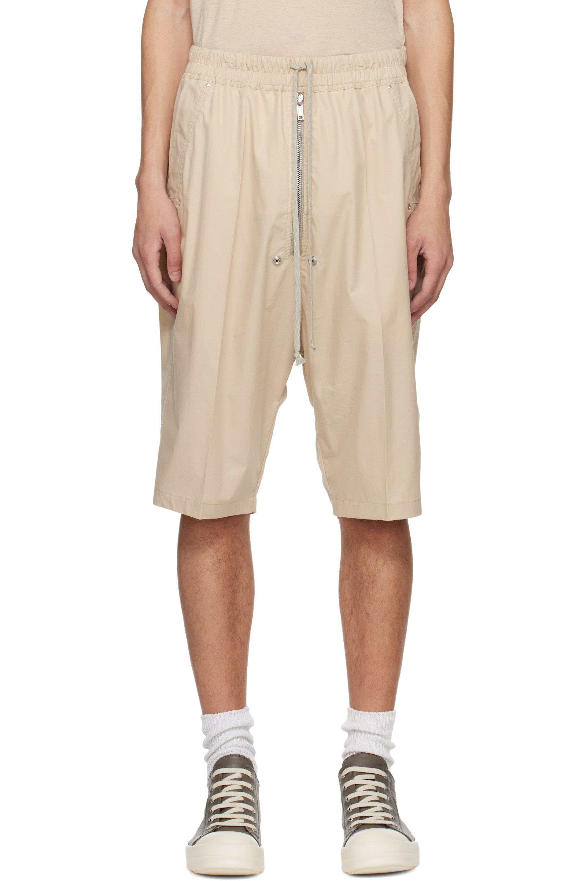 Rick Owens - Beige Temple Bela Pods Shorts