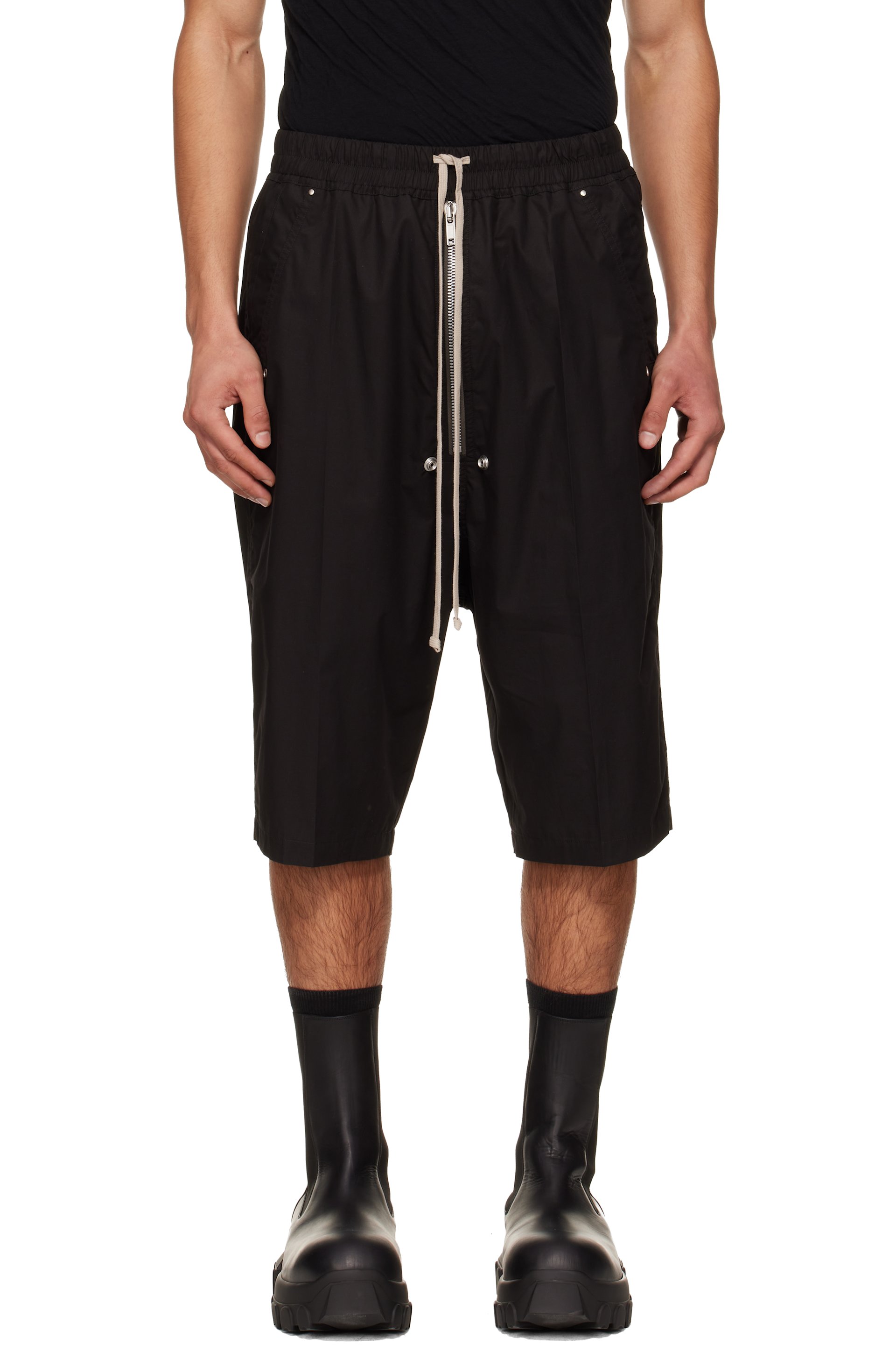 Rick Owens - Black Temple Bela Pods Shorts