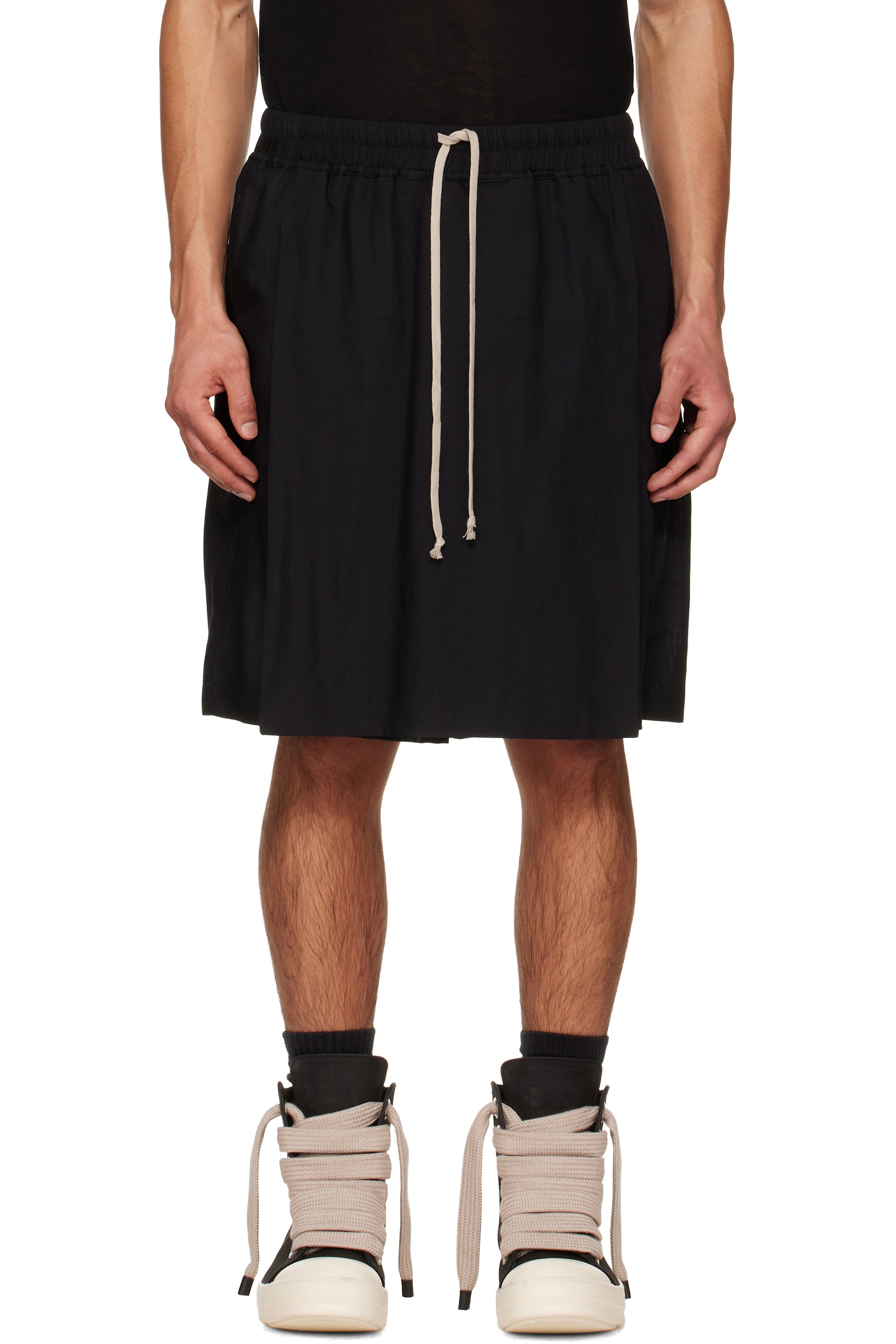 Rick Owens - Black Temple Kilt Shorts