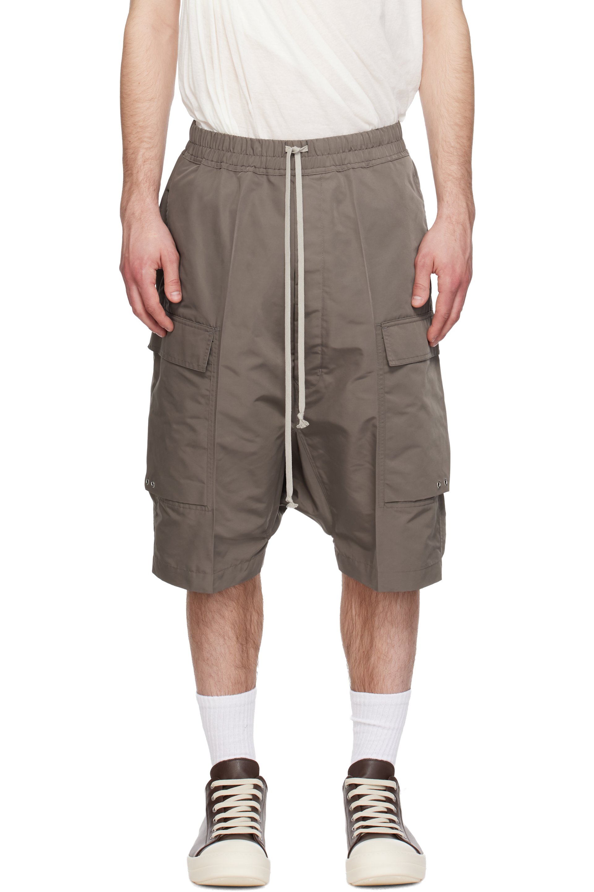 Rick Owens - Gray Temple Pods Cargo Shorts