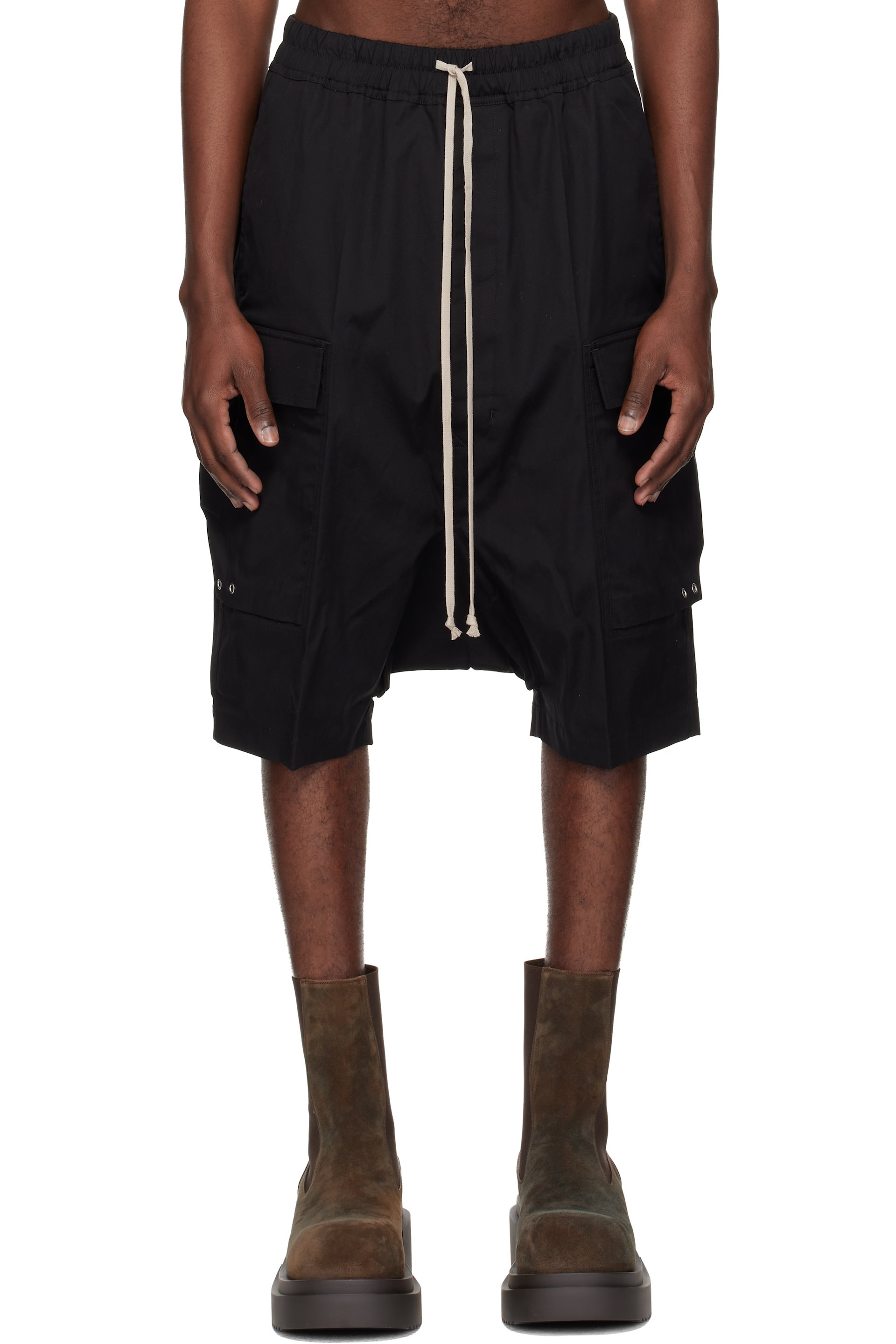 Rick Owens - Black Temple Cargo Pod Shorts