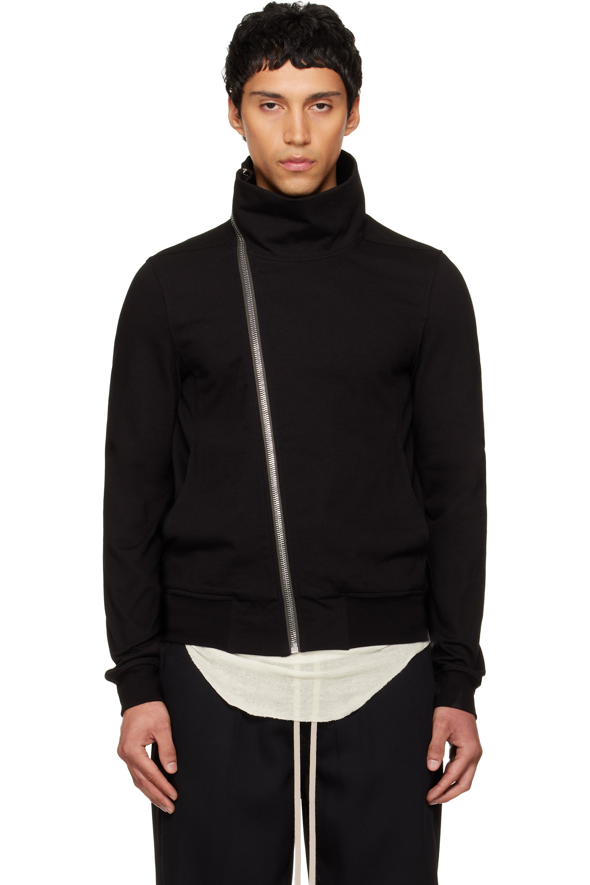 Rick Owens - Pull molletonné noir à poches Bauhaus - Temple