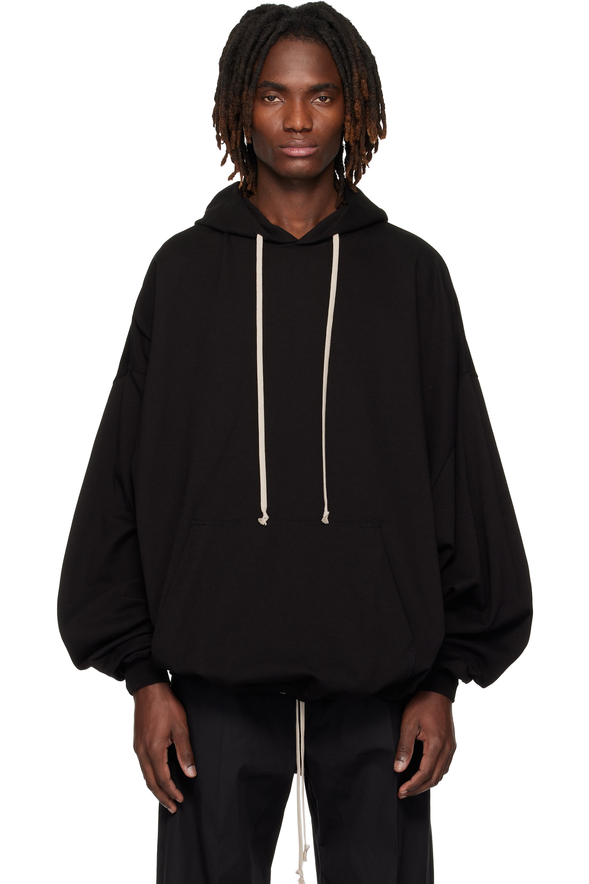 Rick Owens - Pull à capuche Hun noir - Temple