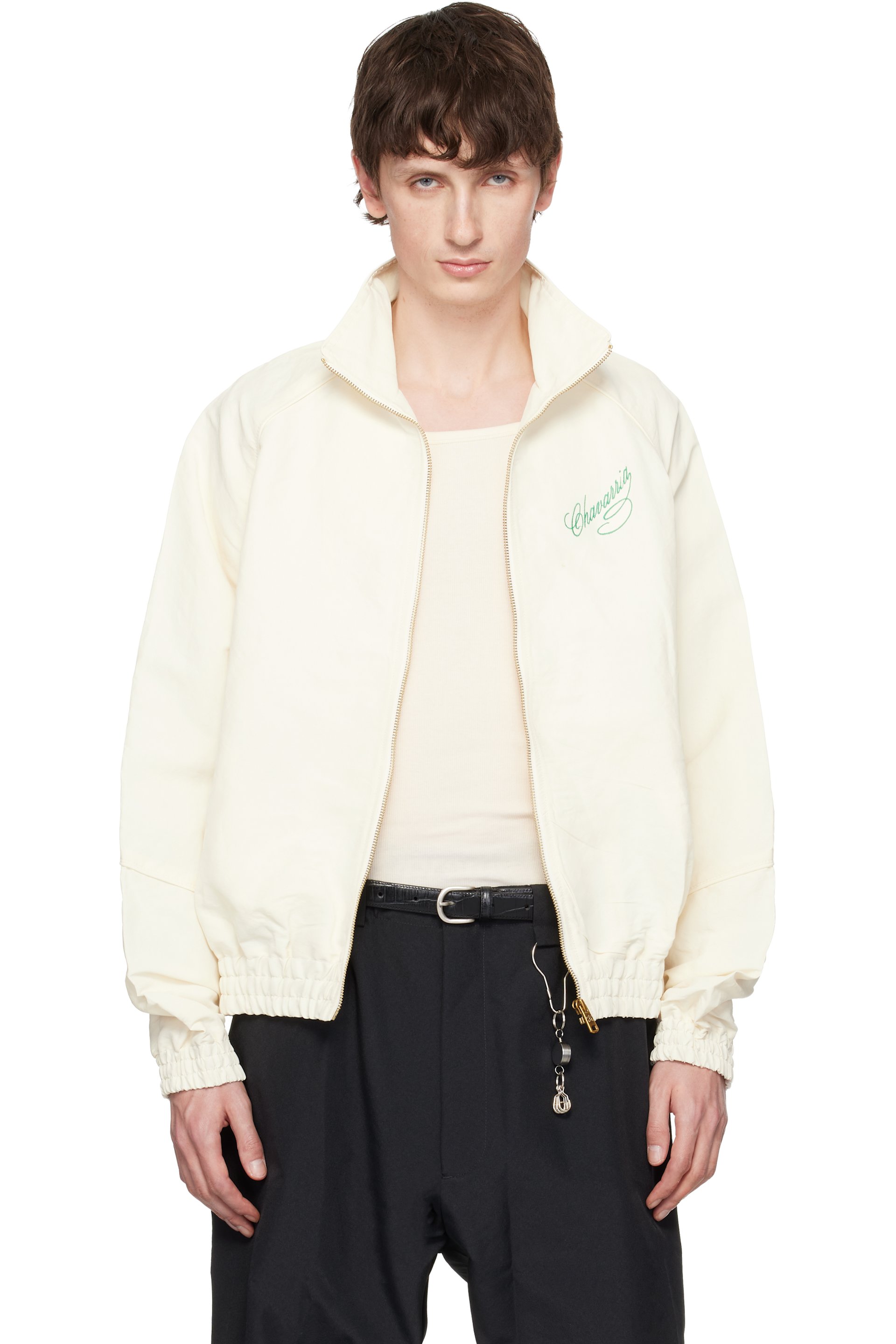 WILLY CHAVARRIA - Blouson de survêtement Ruff Rider blanc cassé