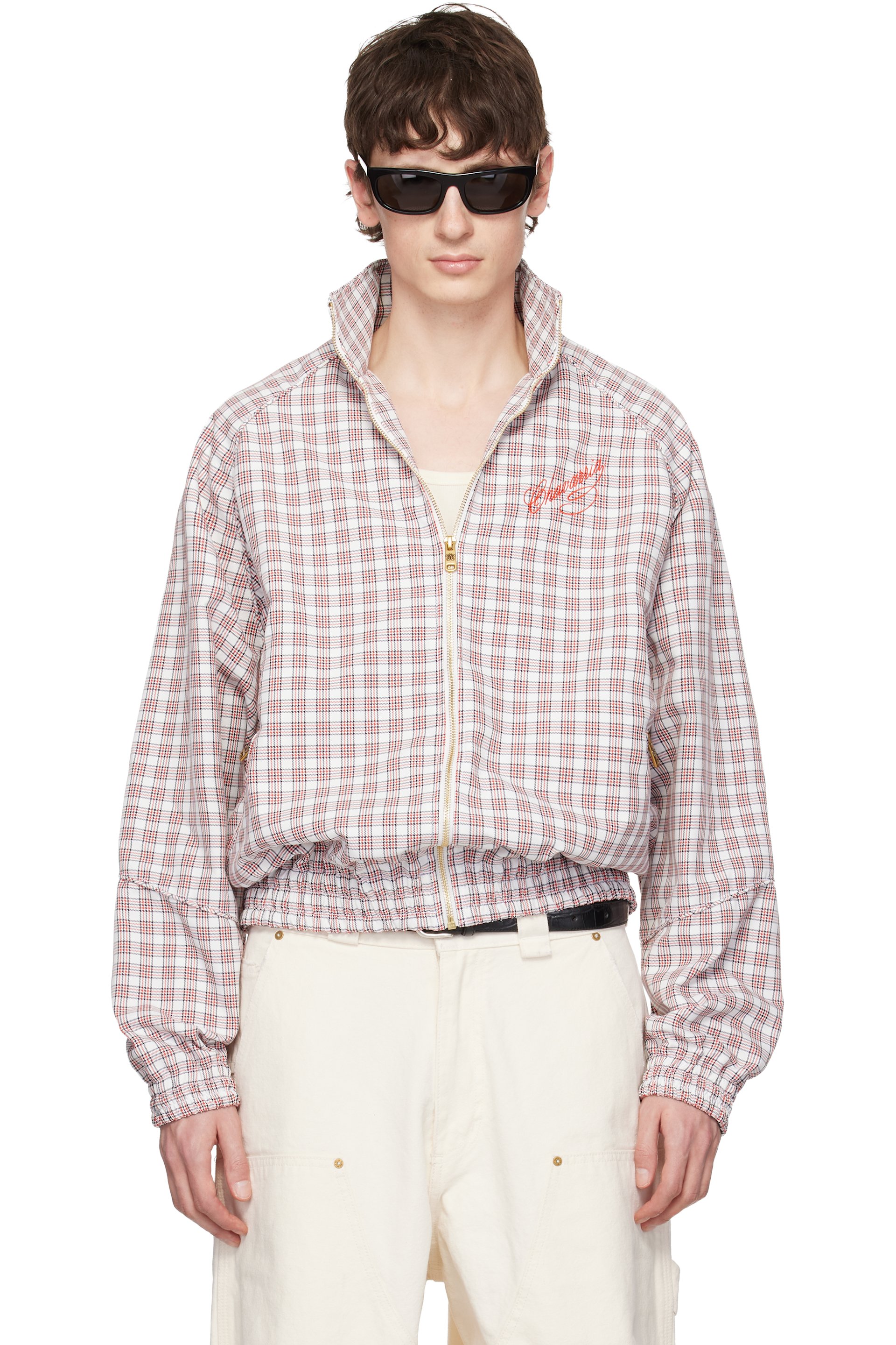 WILLY CHAVARRIA - Blouson de survêtement Ruff Rider blanc et rouge