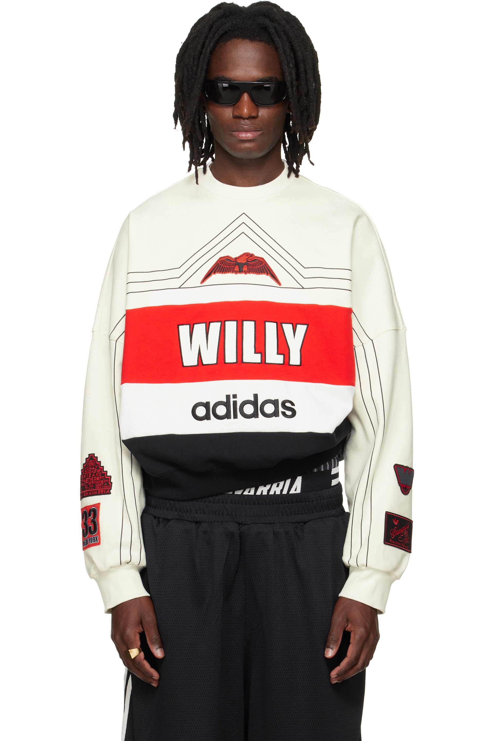 WILLY CHAVARRIA - Off-White adidas Originals Edition NY Ball Crew Sweatshirt