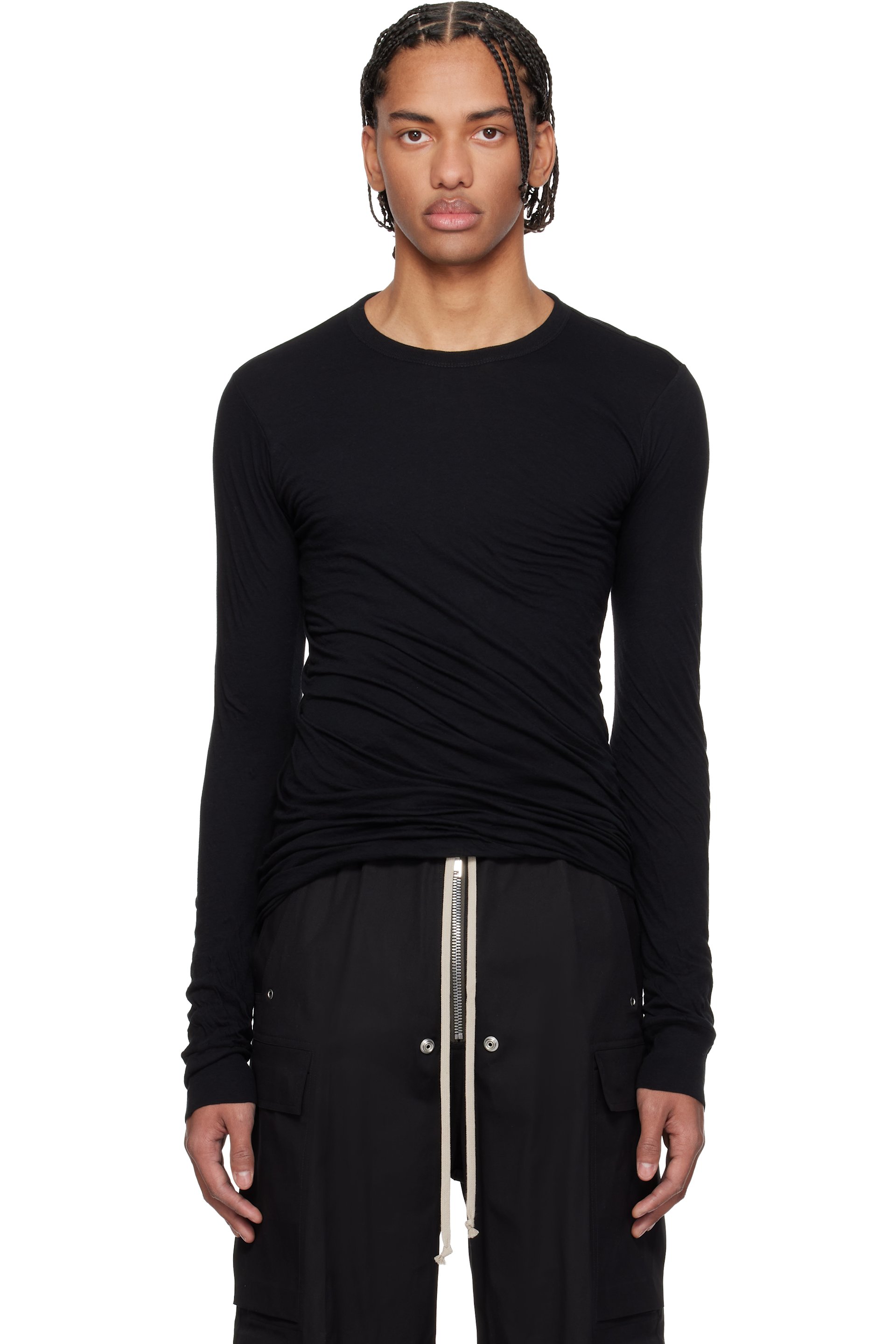 Rick Owens - Black Temple Double LS T-shirt