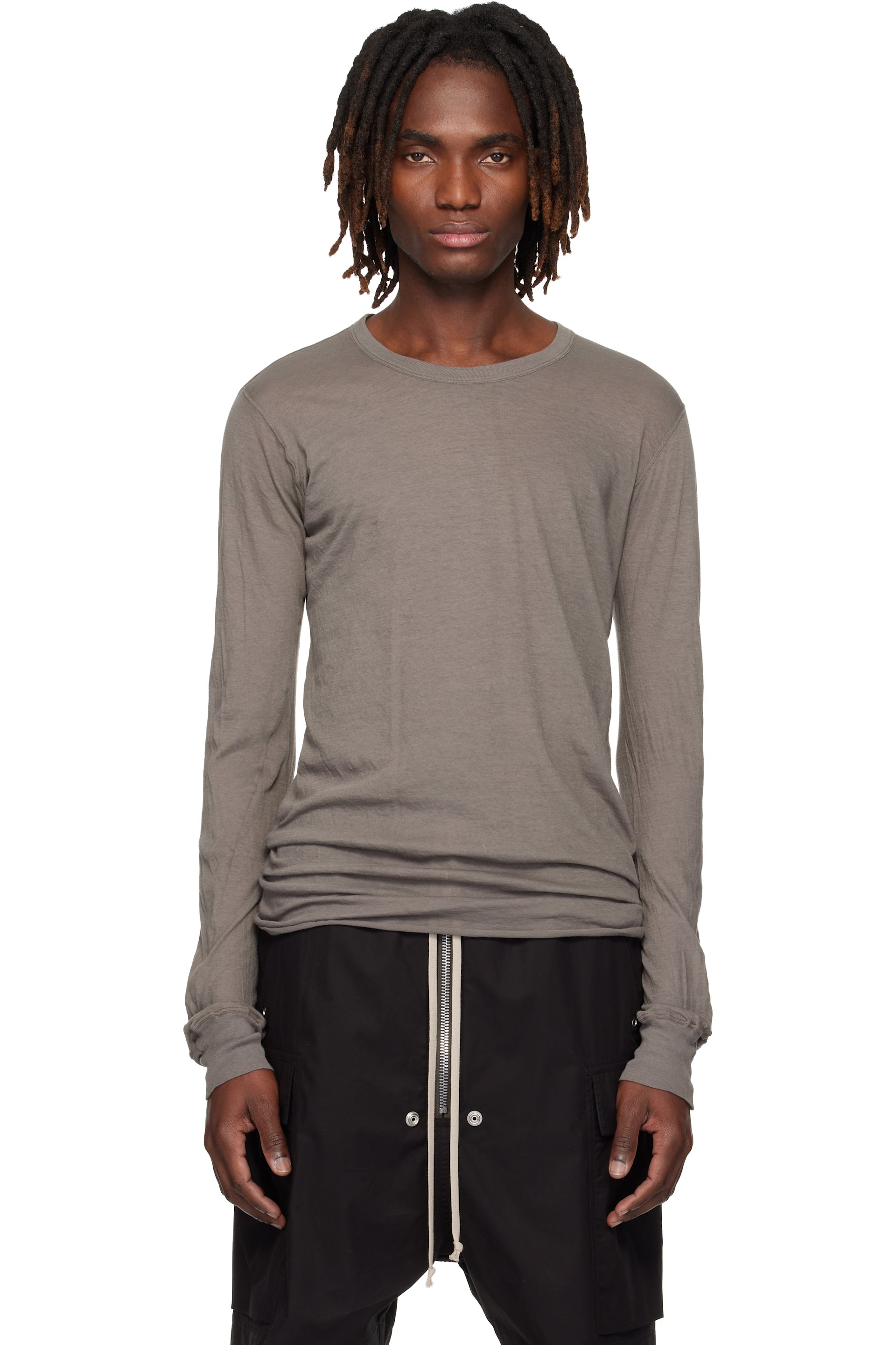 Rick Owens - Gray Temple Basic LS T-shirt