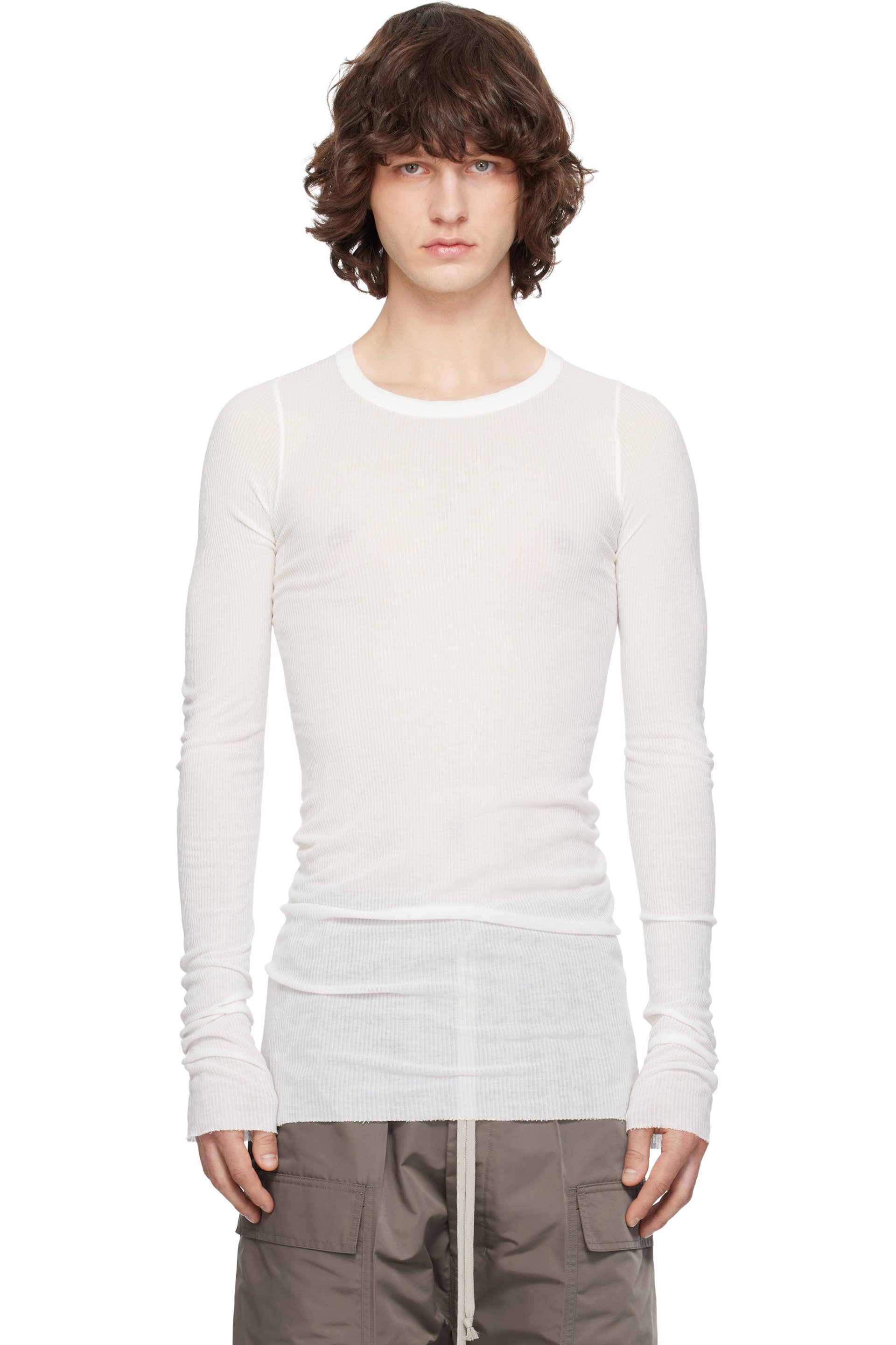 Rick Owens - Off-White Temple Rib LS T-shirt