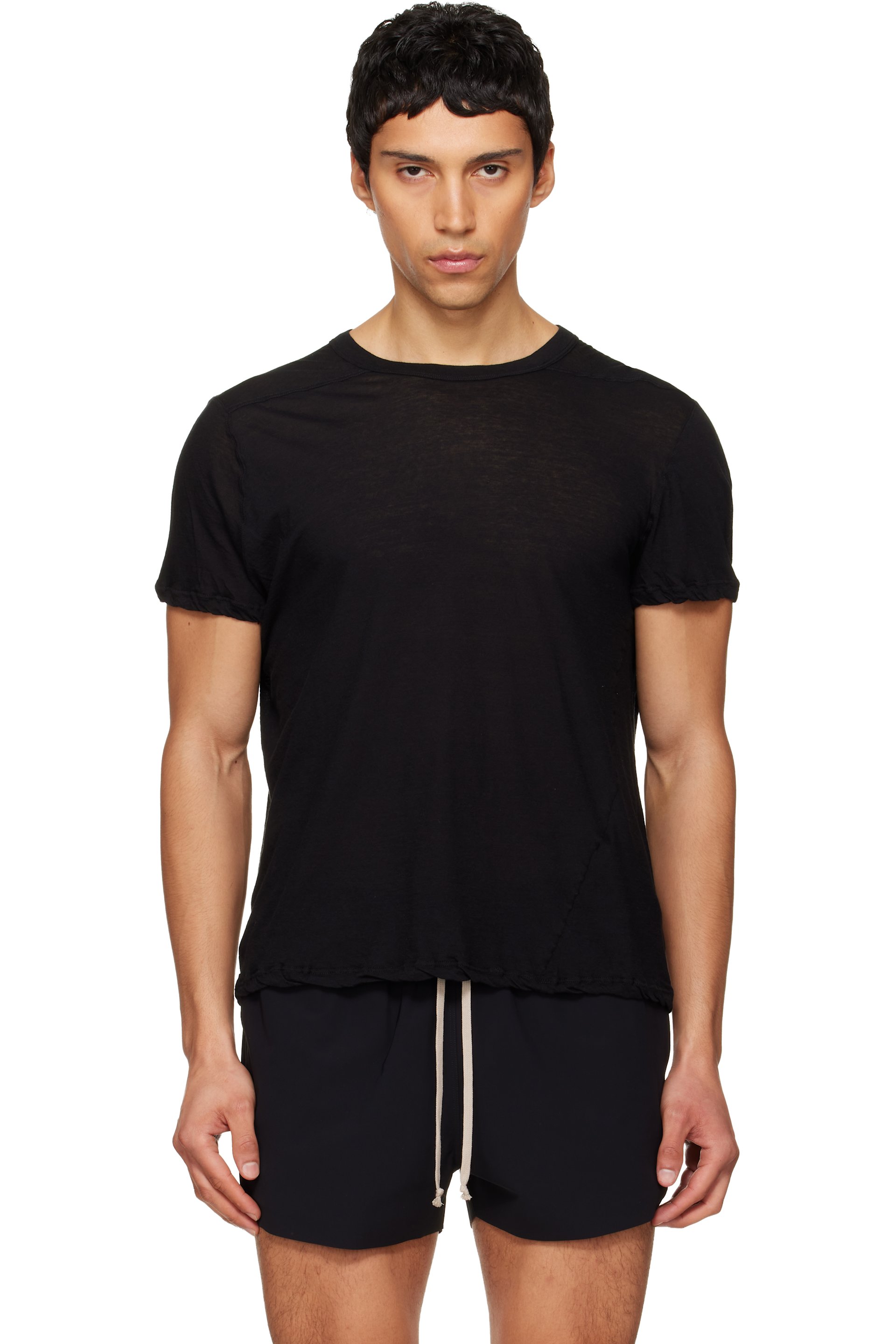 Rick Owens - Black Temple Short Level T-shirt
