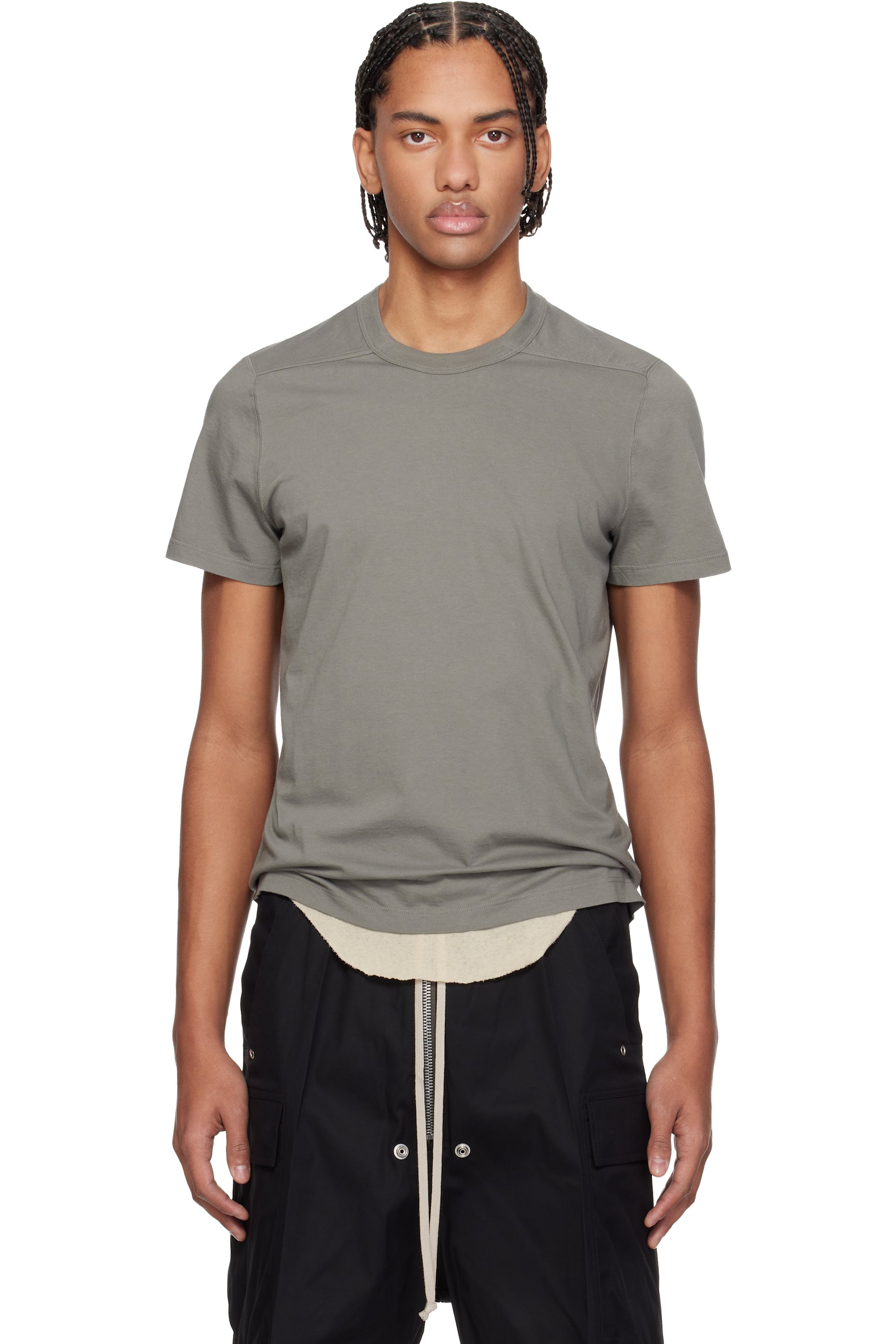 Rick Owensグレー 長袖 Tシャツ 261232M213071_1.jpg