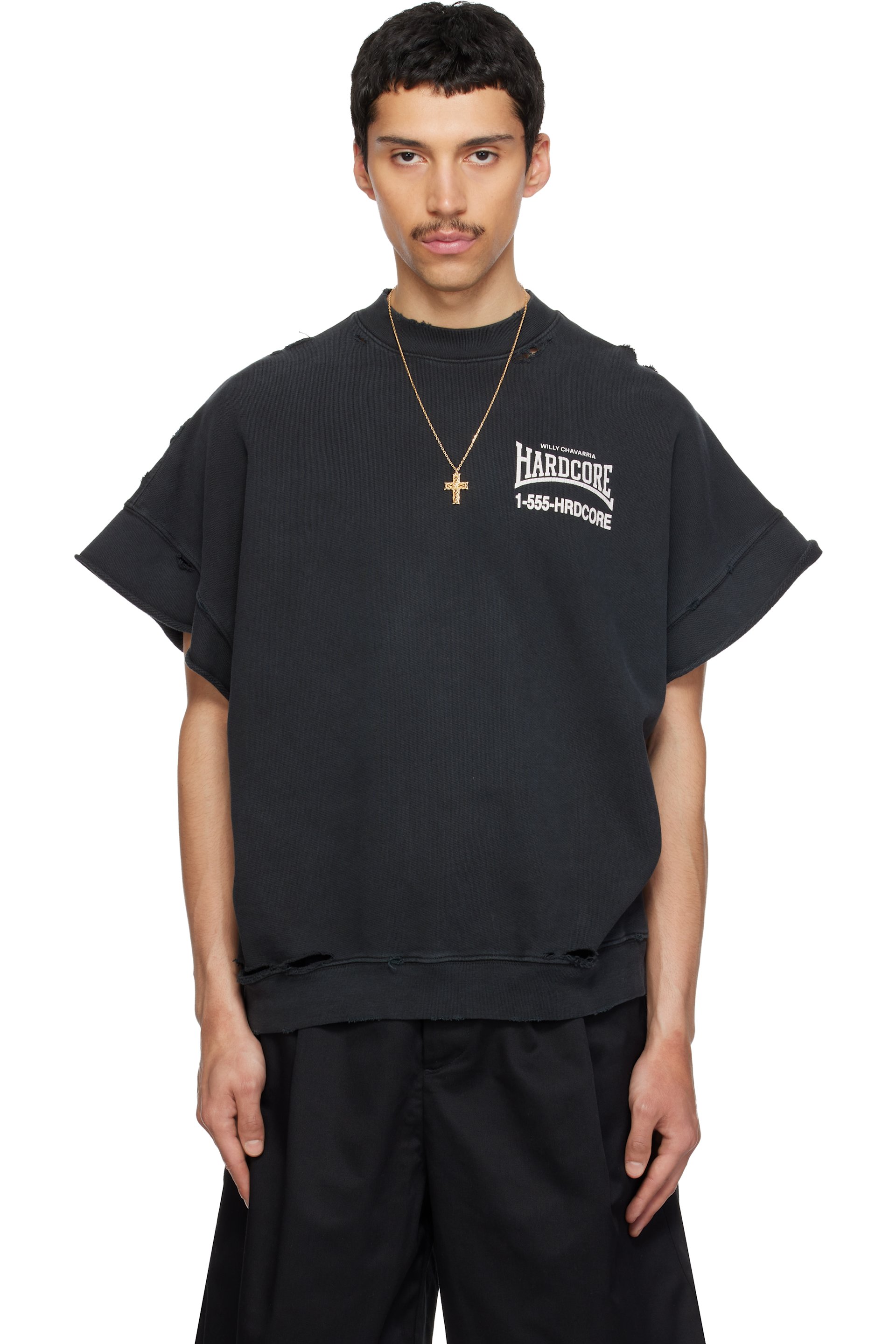 WILLY CHAVARRIA - T-shirt 'Hardcore' noir