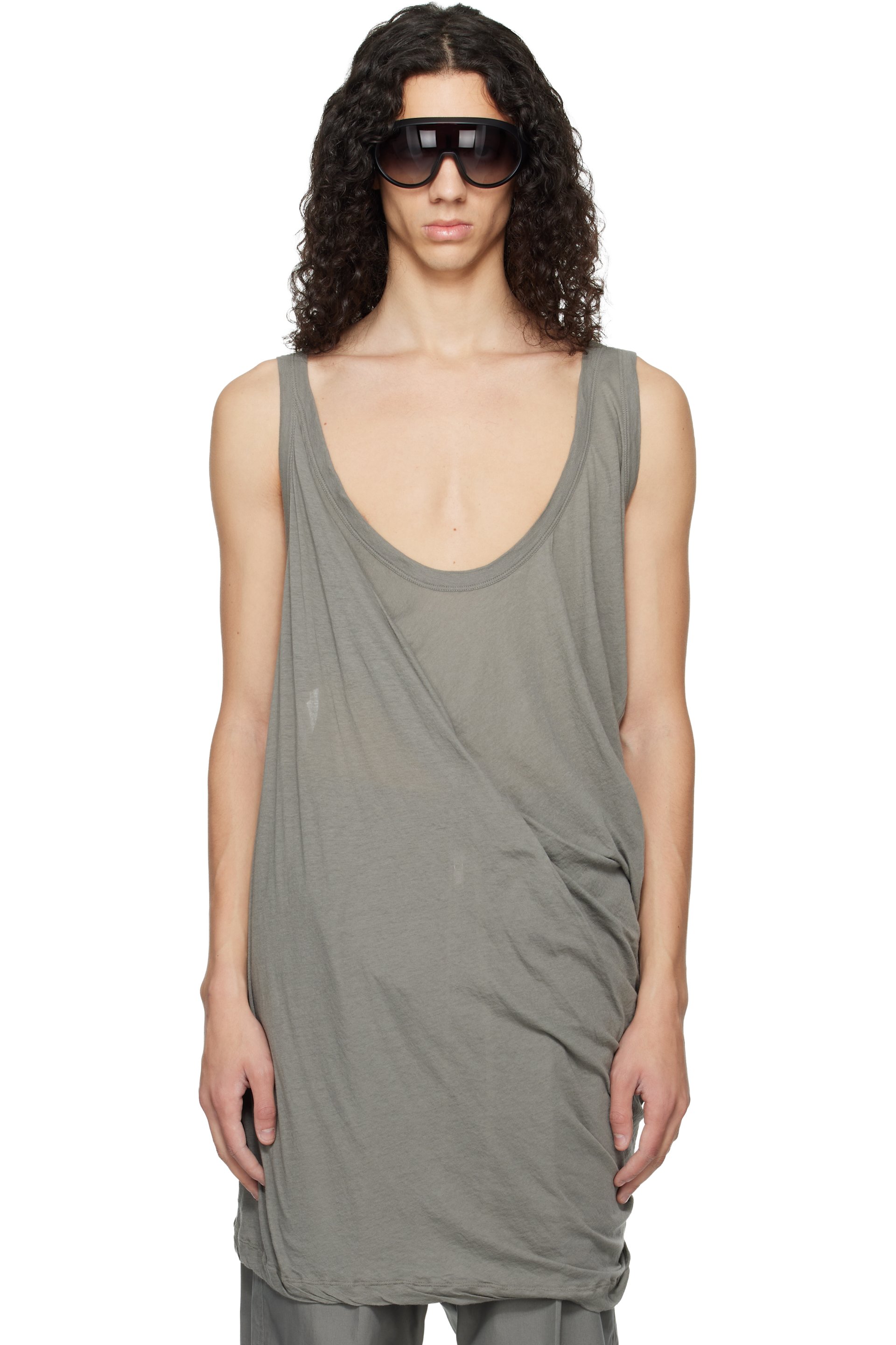 Rick Owens - Gray Temple Pony Tank Top
