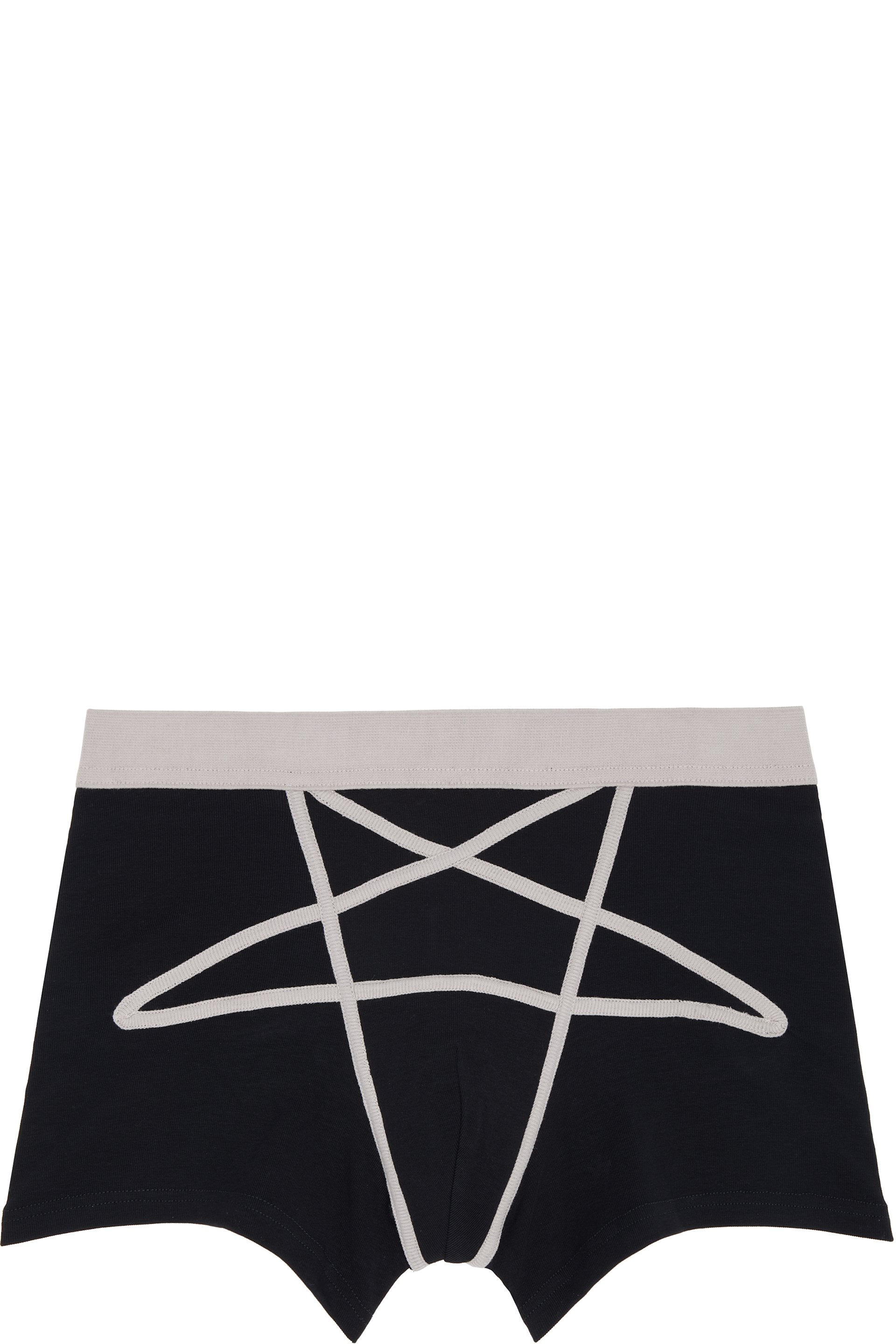 Rick Owens - 黑色 & 灰白色 Temple Penta 平角内裤