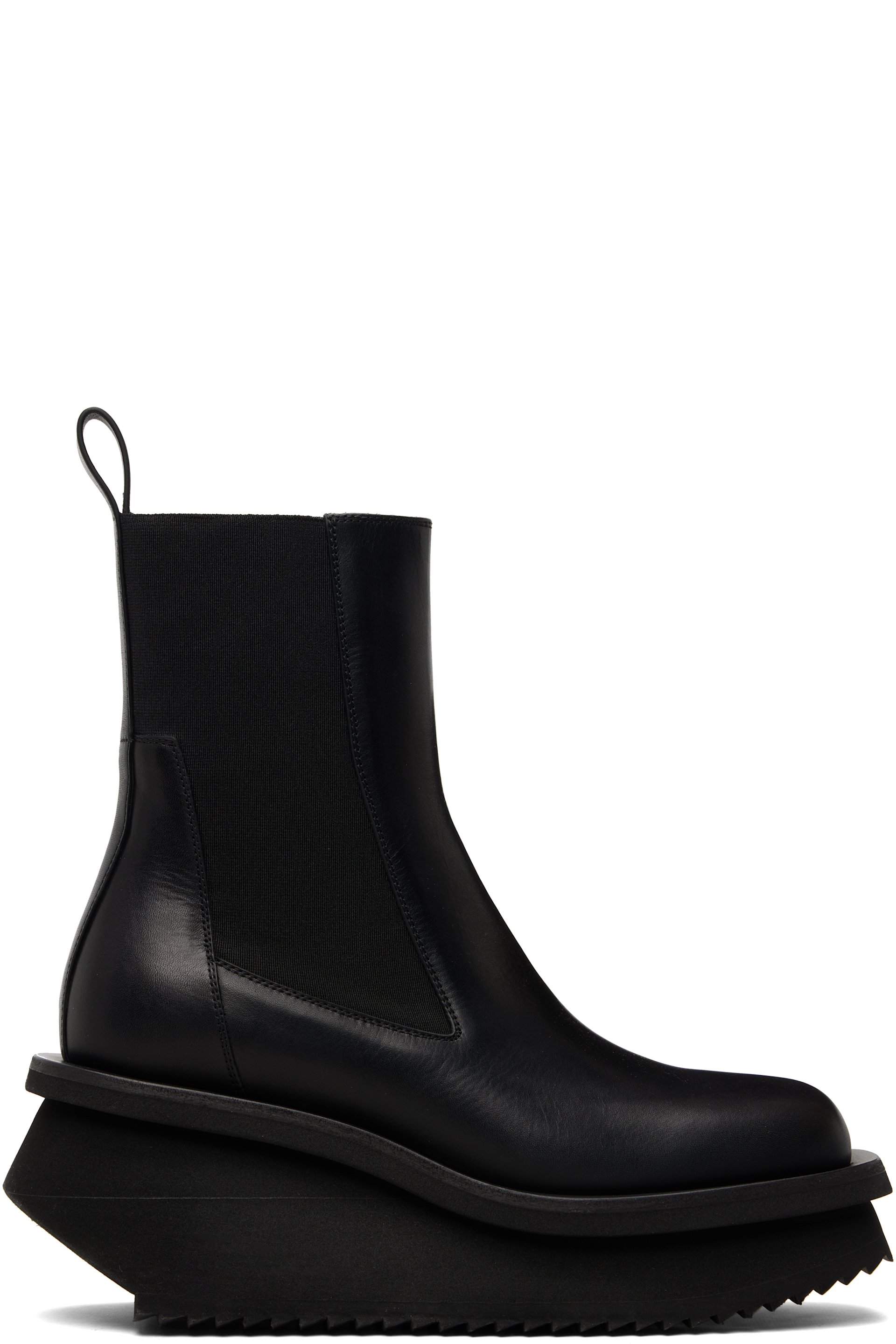Rick Owens - Black Temple Low Factory Beatle Chelsea Boots