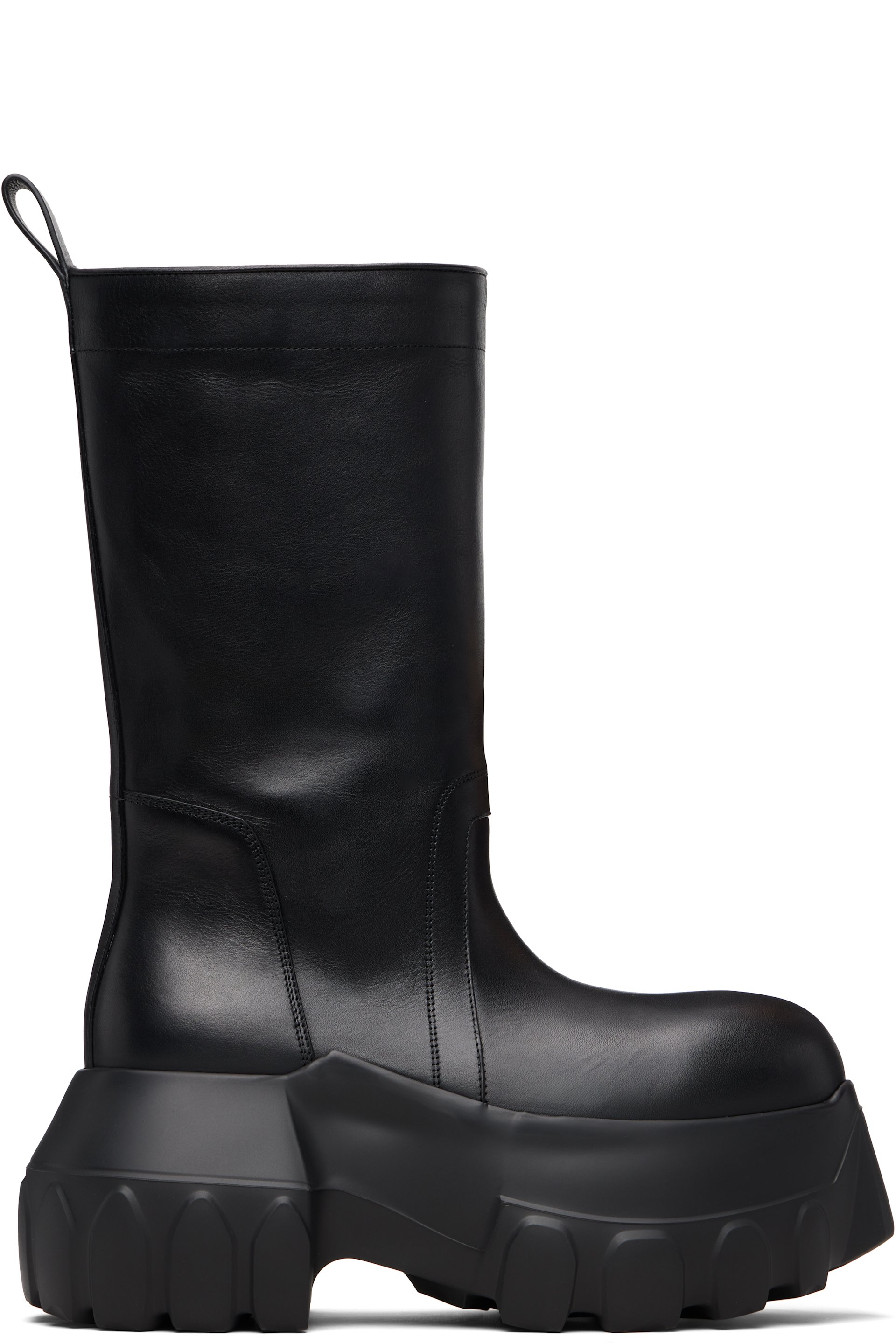 Rick Owens - Black Temple Pull On Mega Tractor Boots