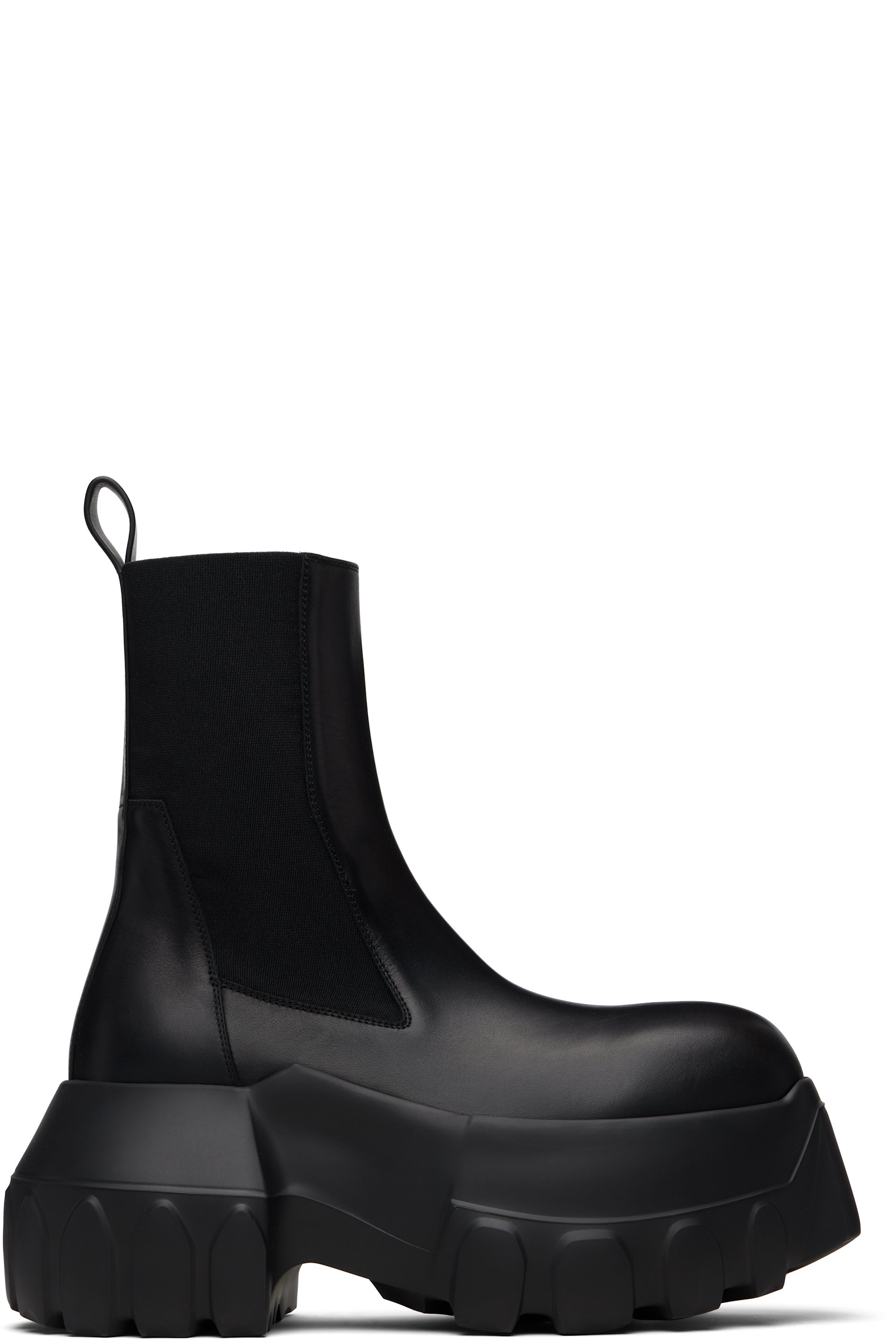 Rick Owens - Black Beatle Mega Tractor Chelsea Boots