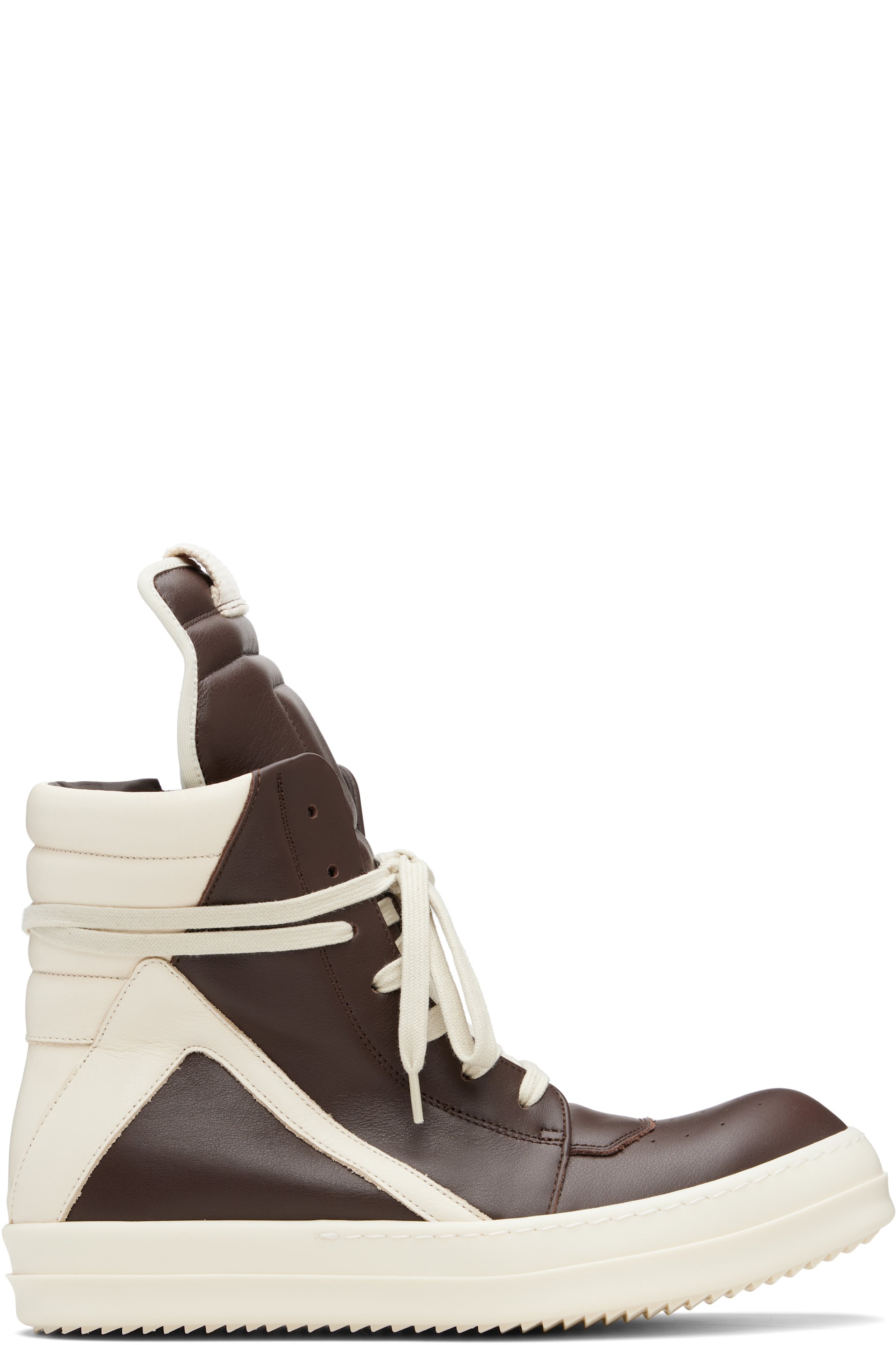 Rick Owens - Brown Temple Geobasket Sneakers