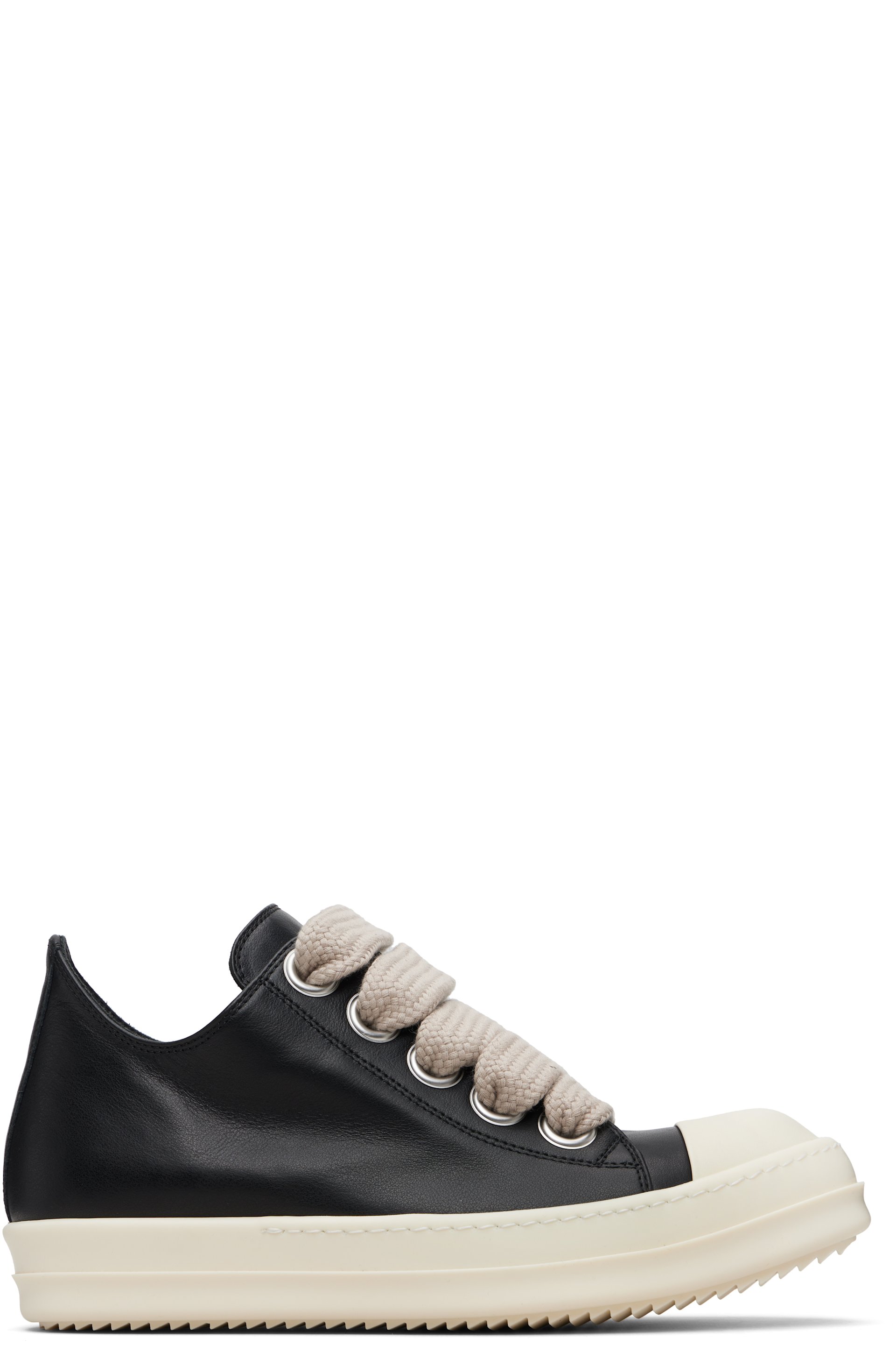 Rick Owens - Black Temple Jumbolace Low Sneaks Sneakers
