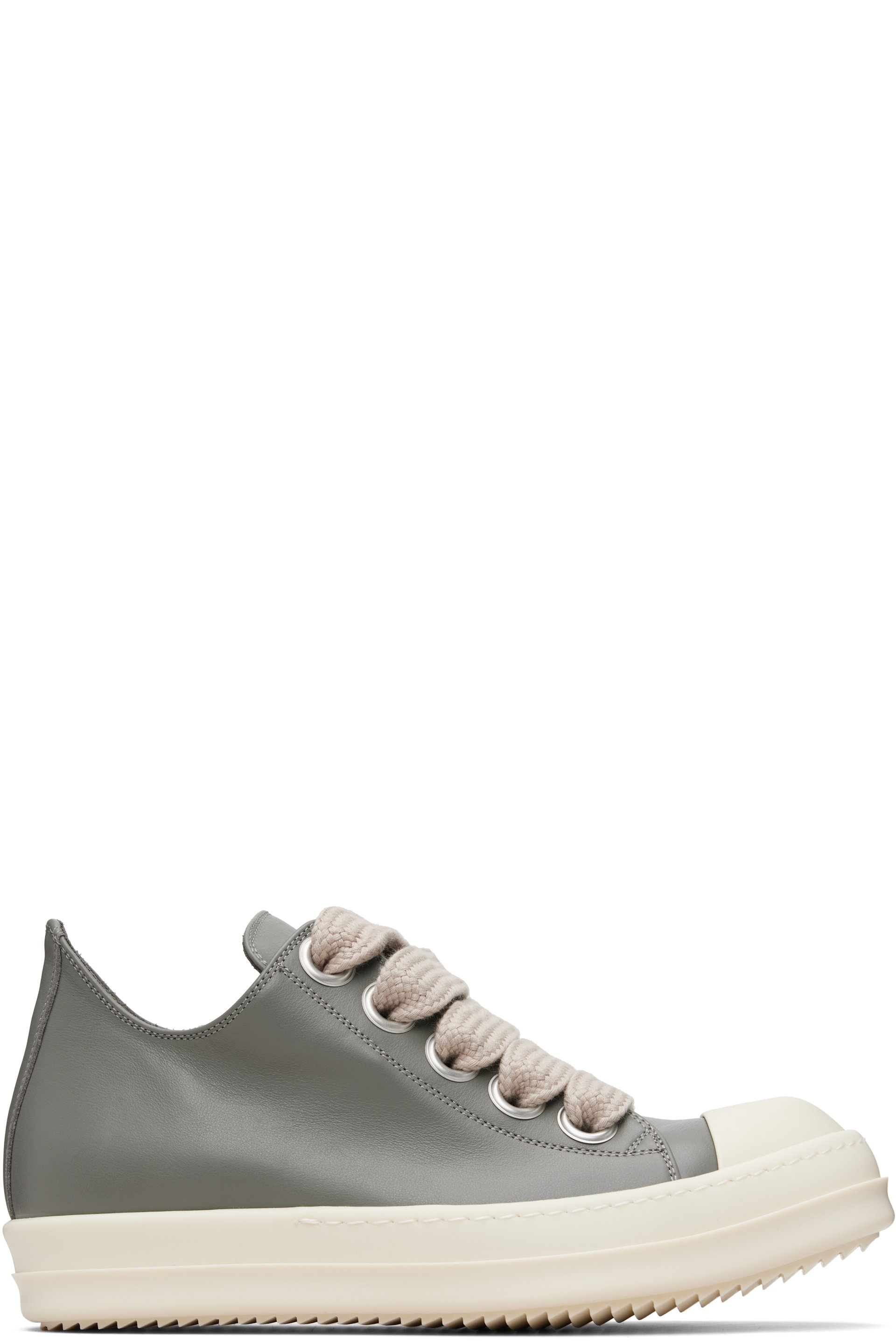 Rick Owens - Gray Temple Jumbolace Low Sneakers
