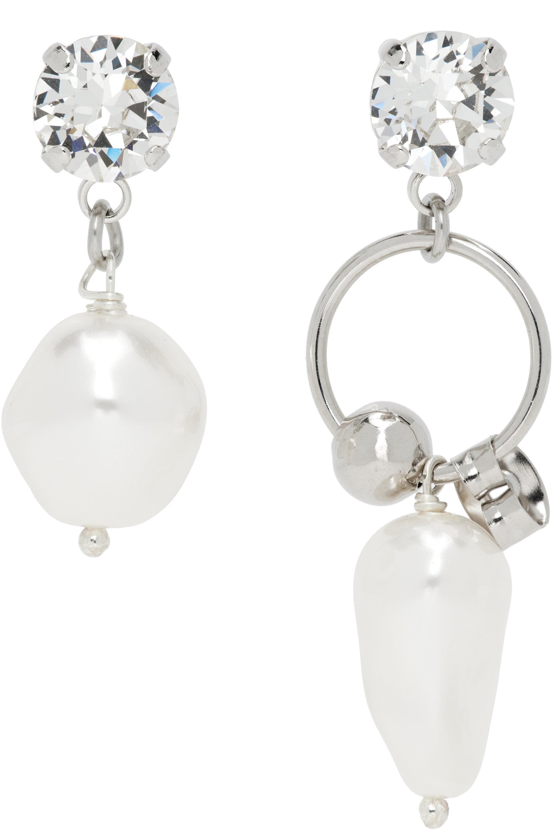 Justine Clenquet - Boucles d'oreilles Stan à cristal exclusives à SSENSE