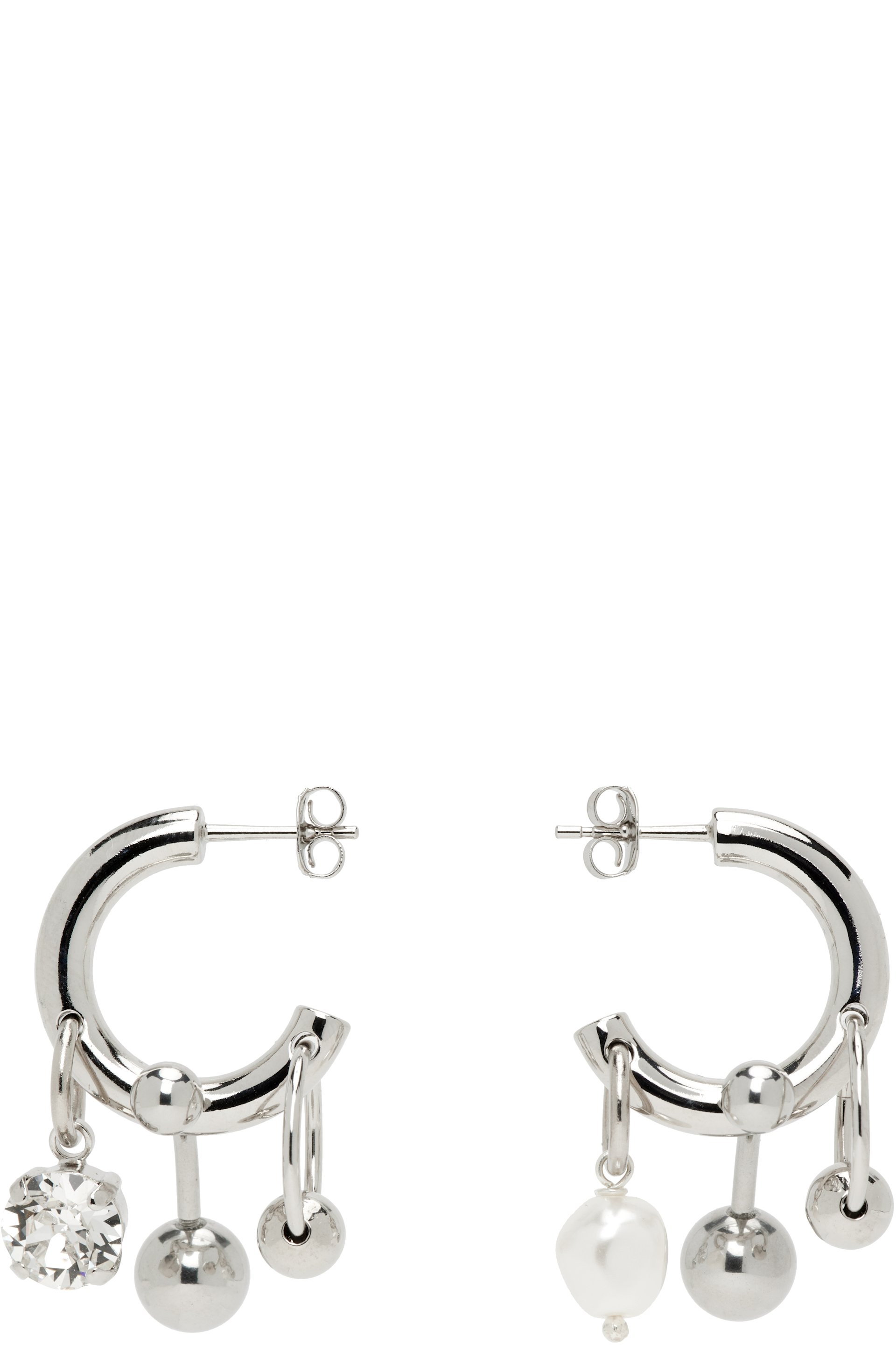 Justine Clenquet - Boucles d'oreilles Andrew à cristal exclusives à SSENSE