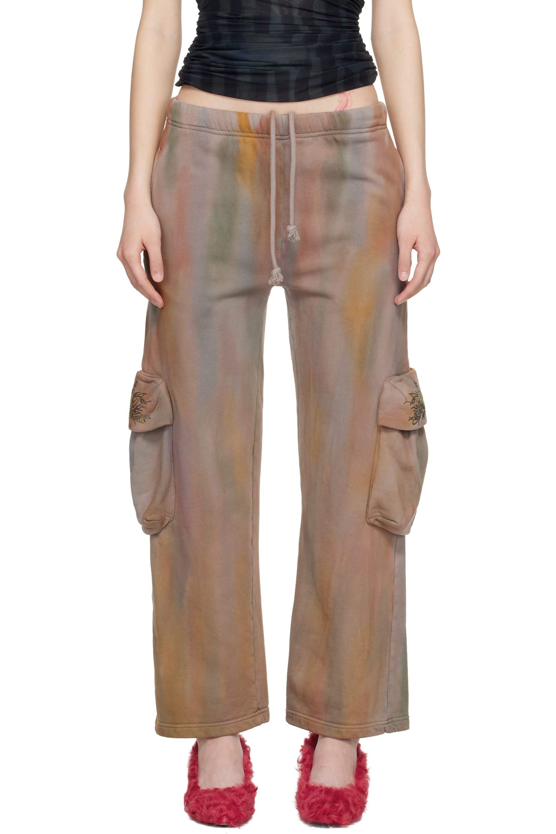 Collina Strada - Gray Hand-Dyed Cargo Sweatpants
