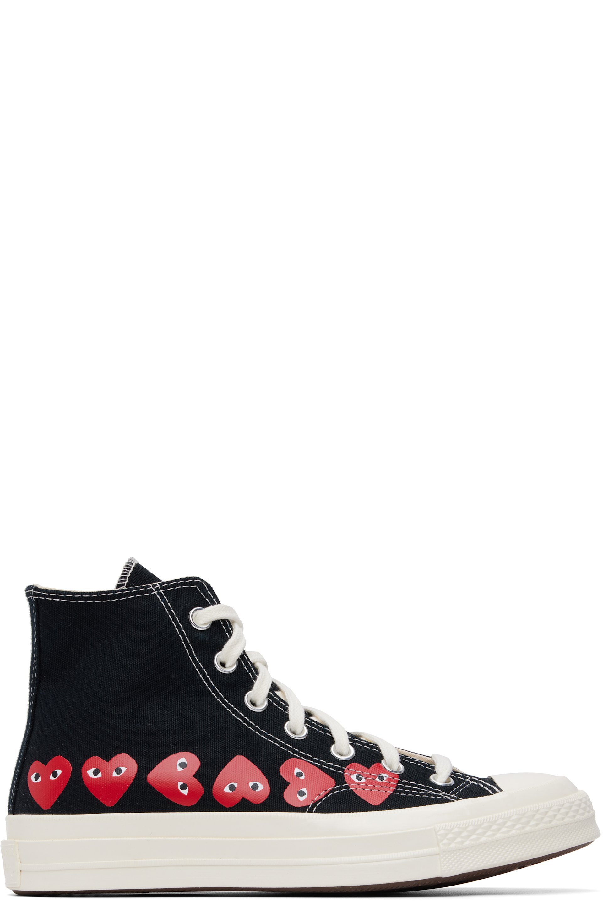COMME des GARÇONS PLAY - Black Converse Edition Chuck 70 Multi Heart Sneakers