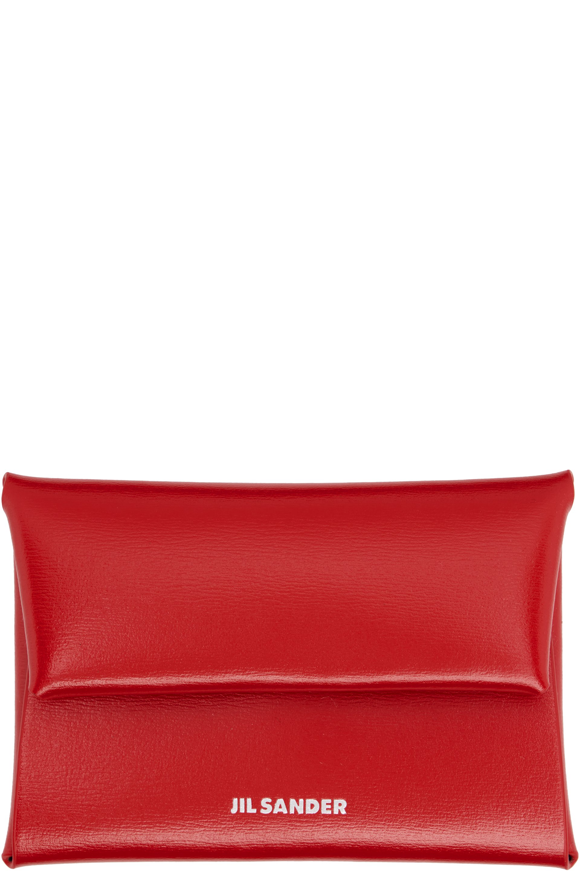 Jil Sander: Red Folded Coin Pouch | SSENSE