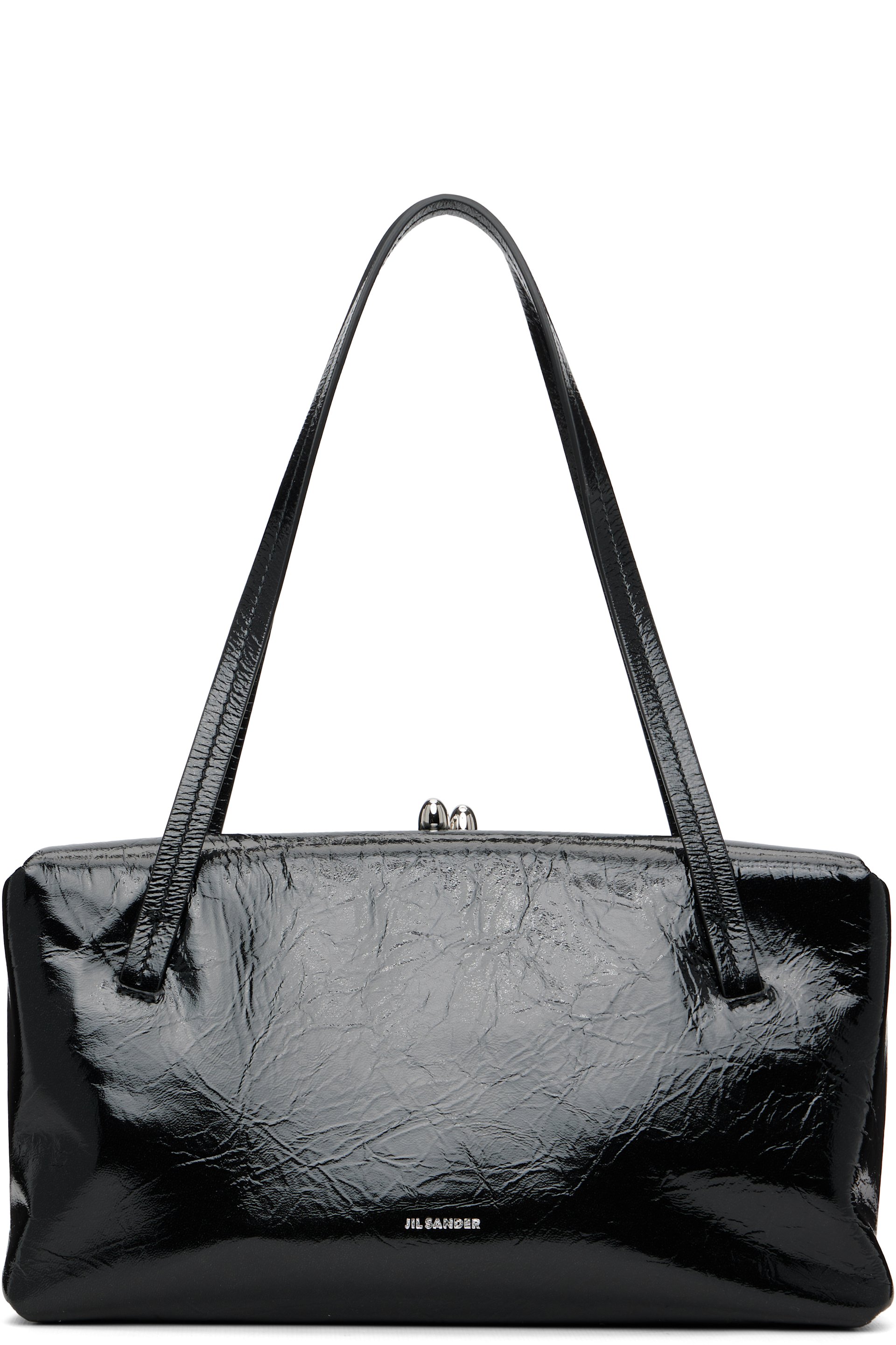 Jil Sander - Petit sac Pillow noir à fermoir Goji