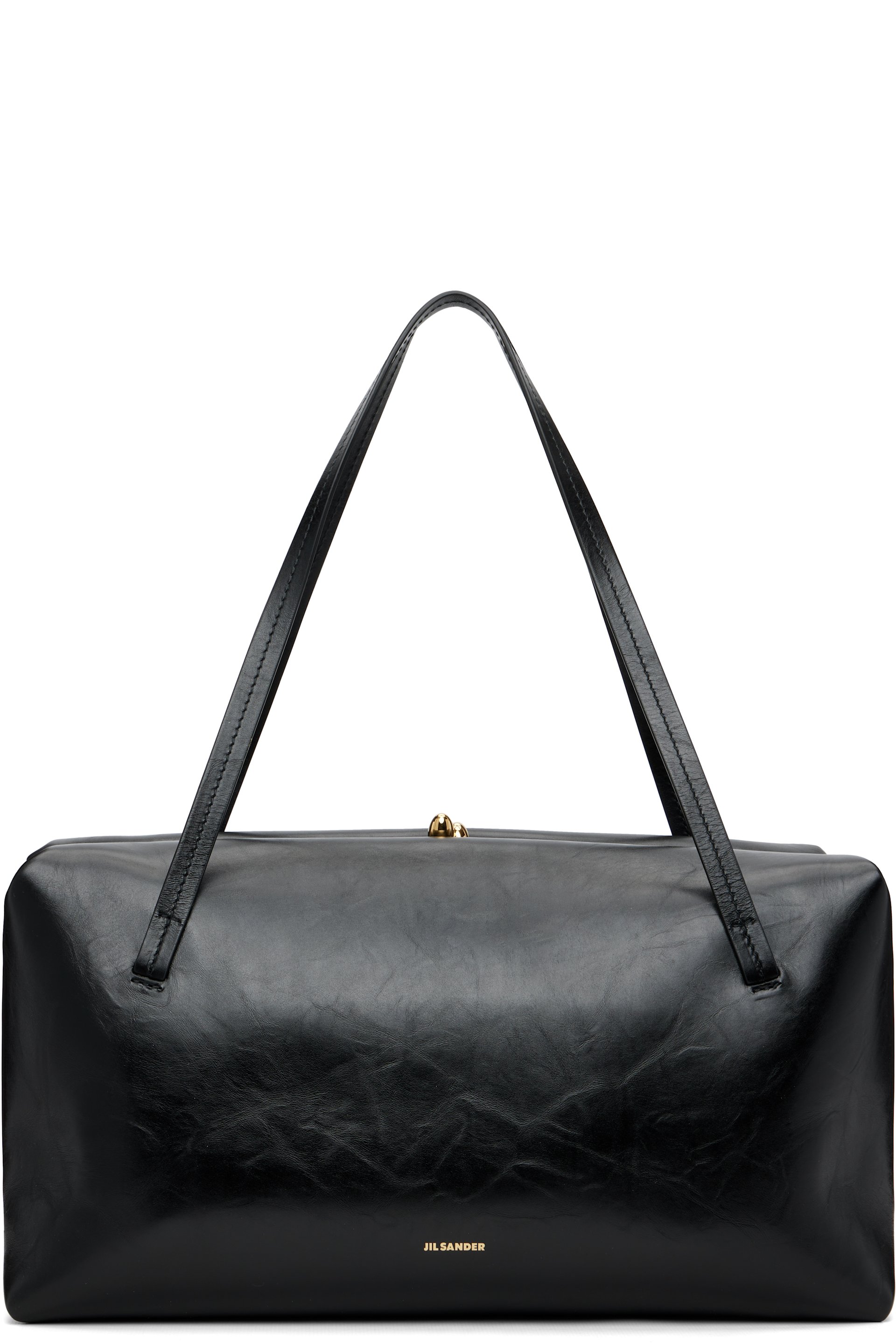 Jil Sander - Moyen sac Pillow noir à fermoir Goji