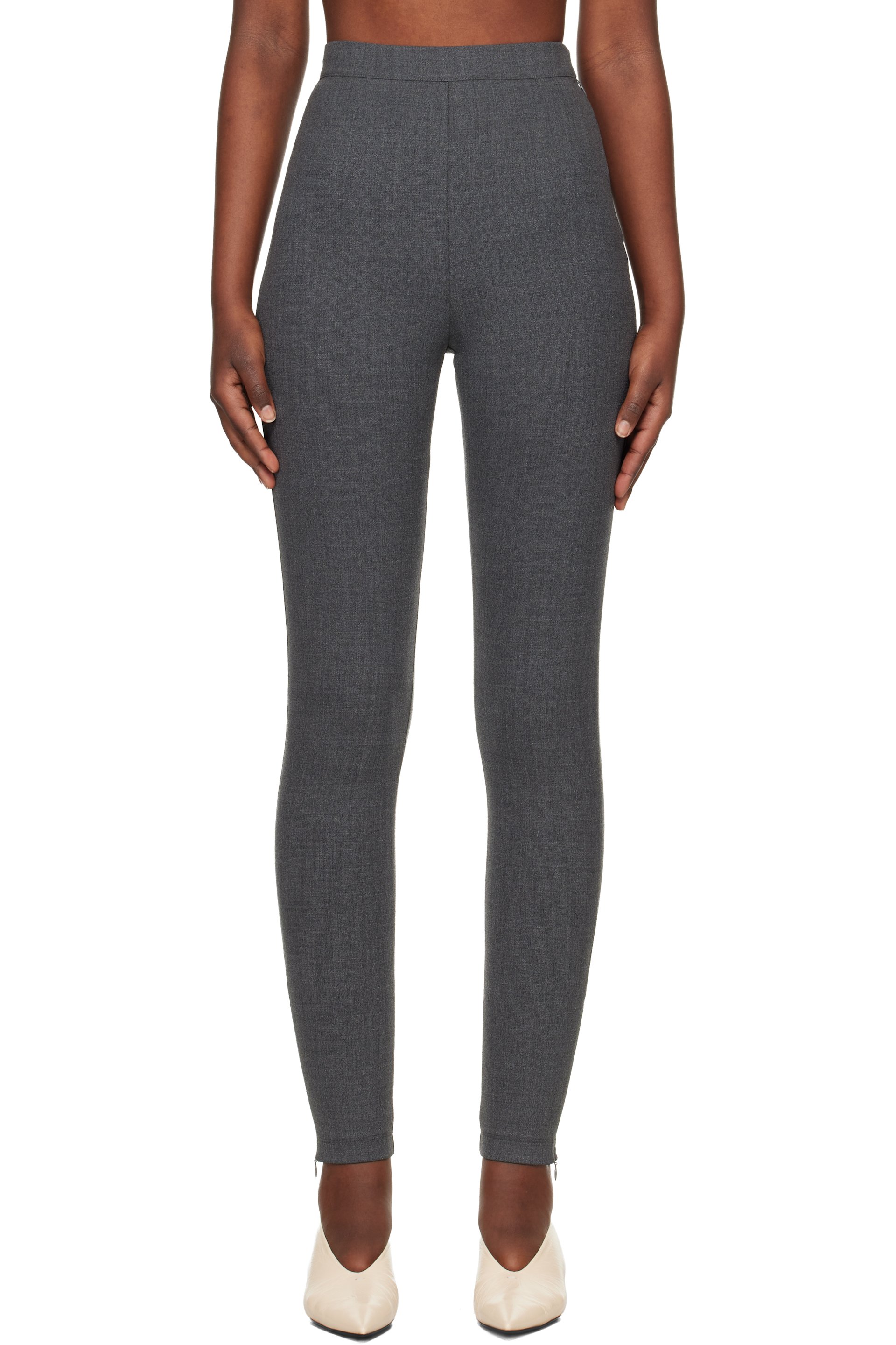 Jil Sander - Legging de style pantalon gris