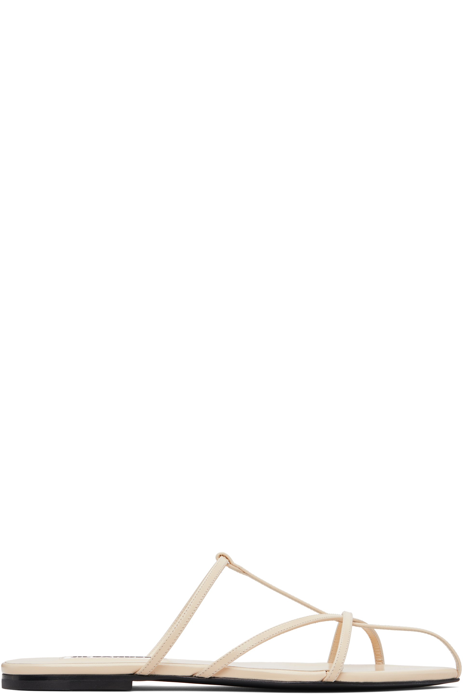 Jil Sander - Sandales de style spartiate blanc cassé