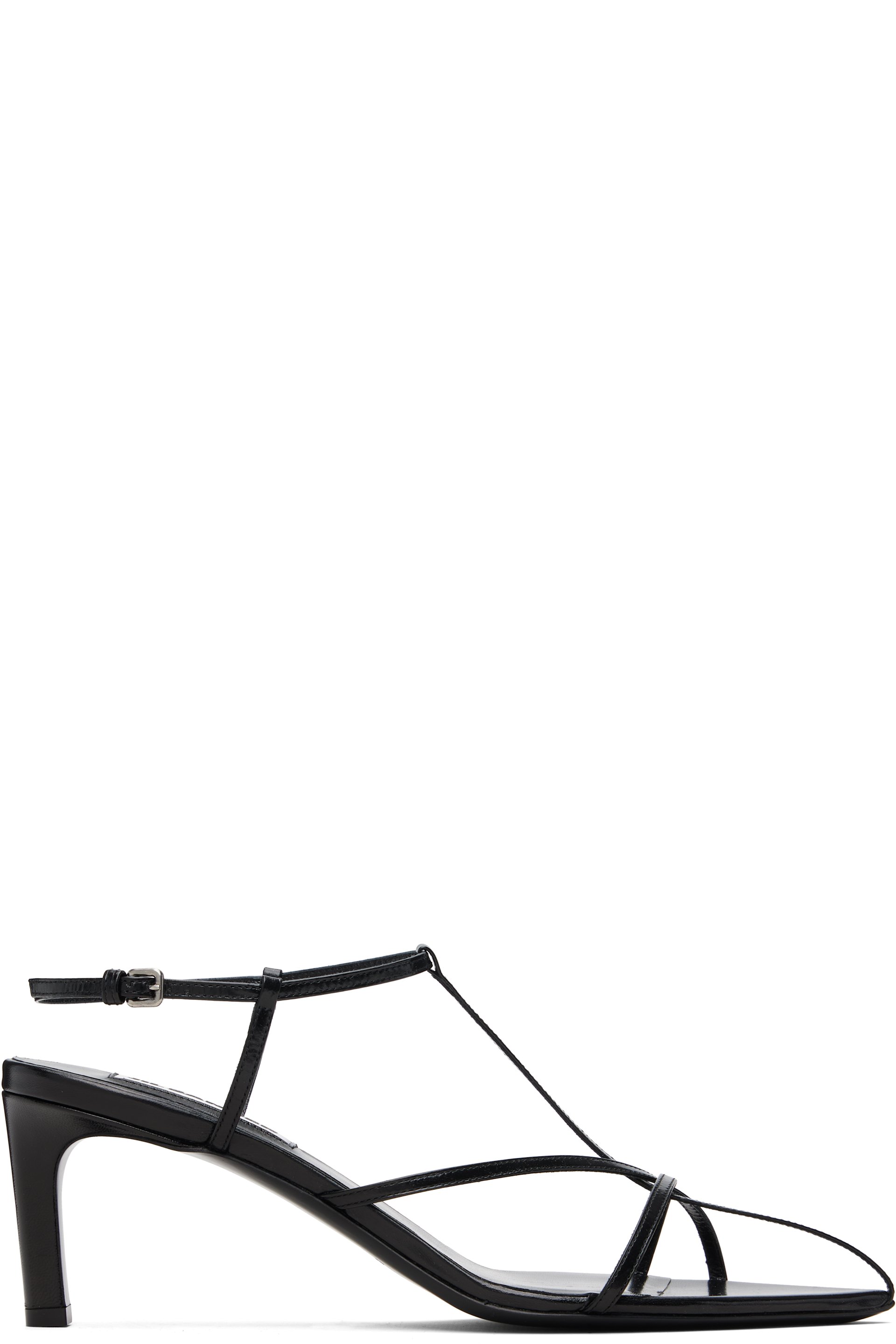 Jil Sander - Sandales à talon Cage noires
