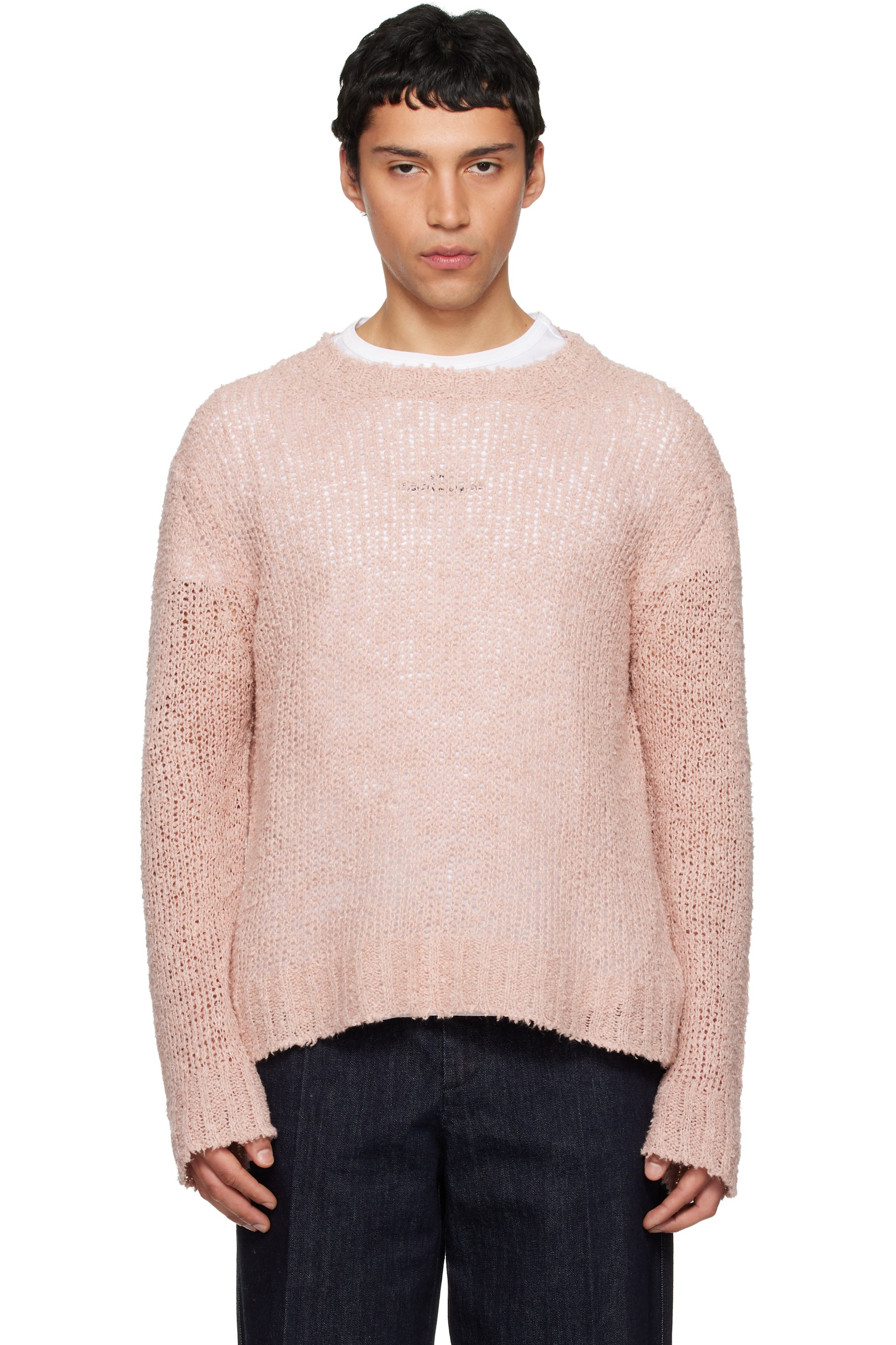 Jil Sander - Pull rose en lin