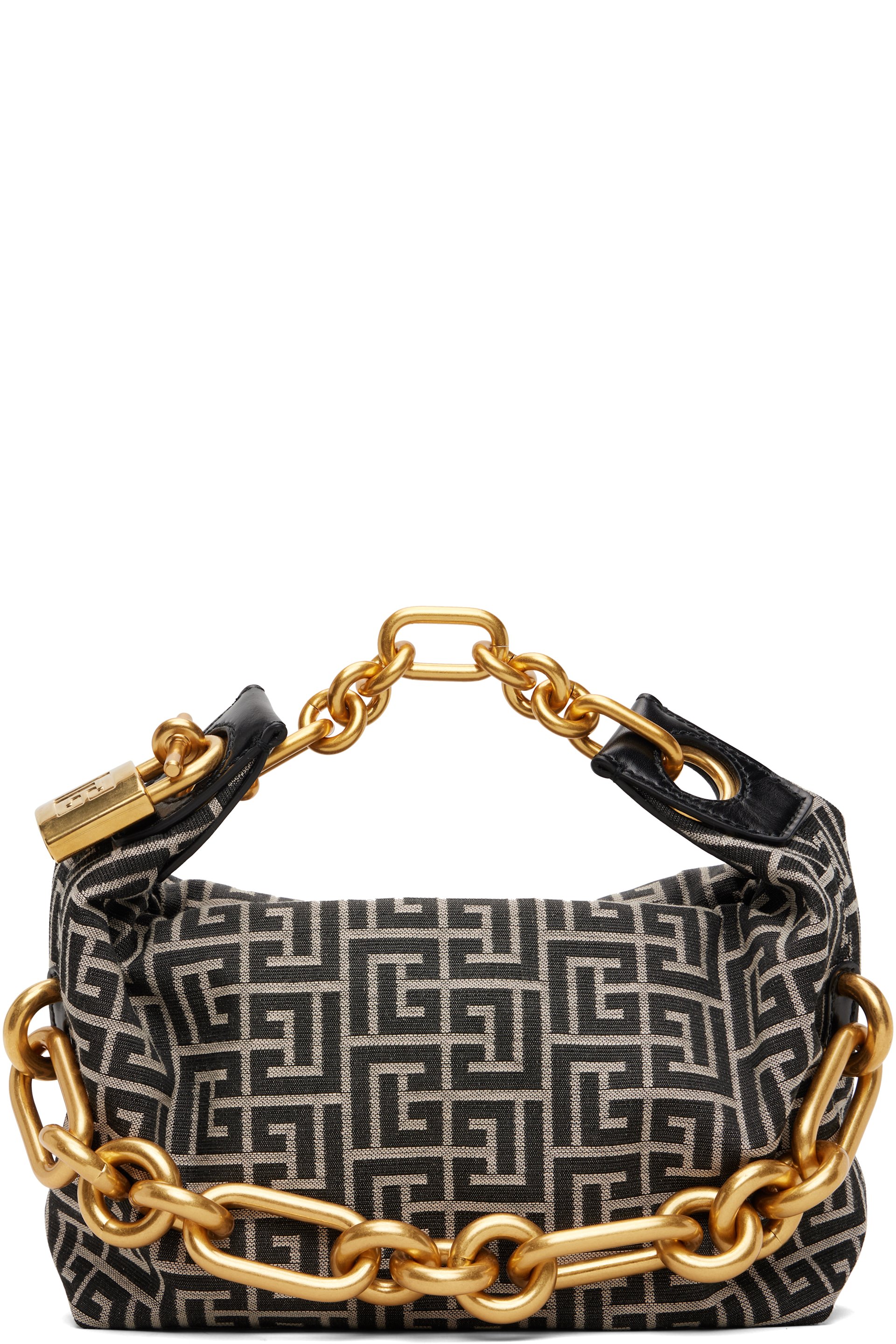 Balmain - Mini sac Sync noir et blanc cassé