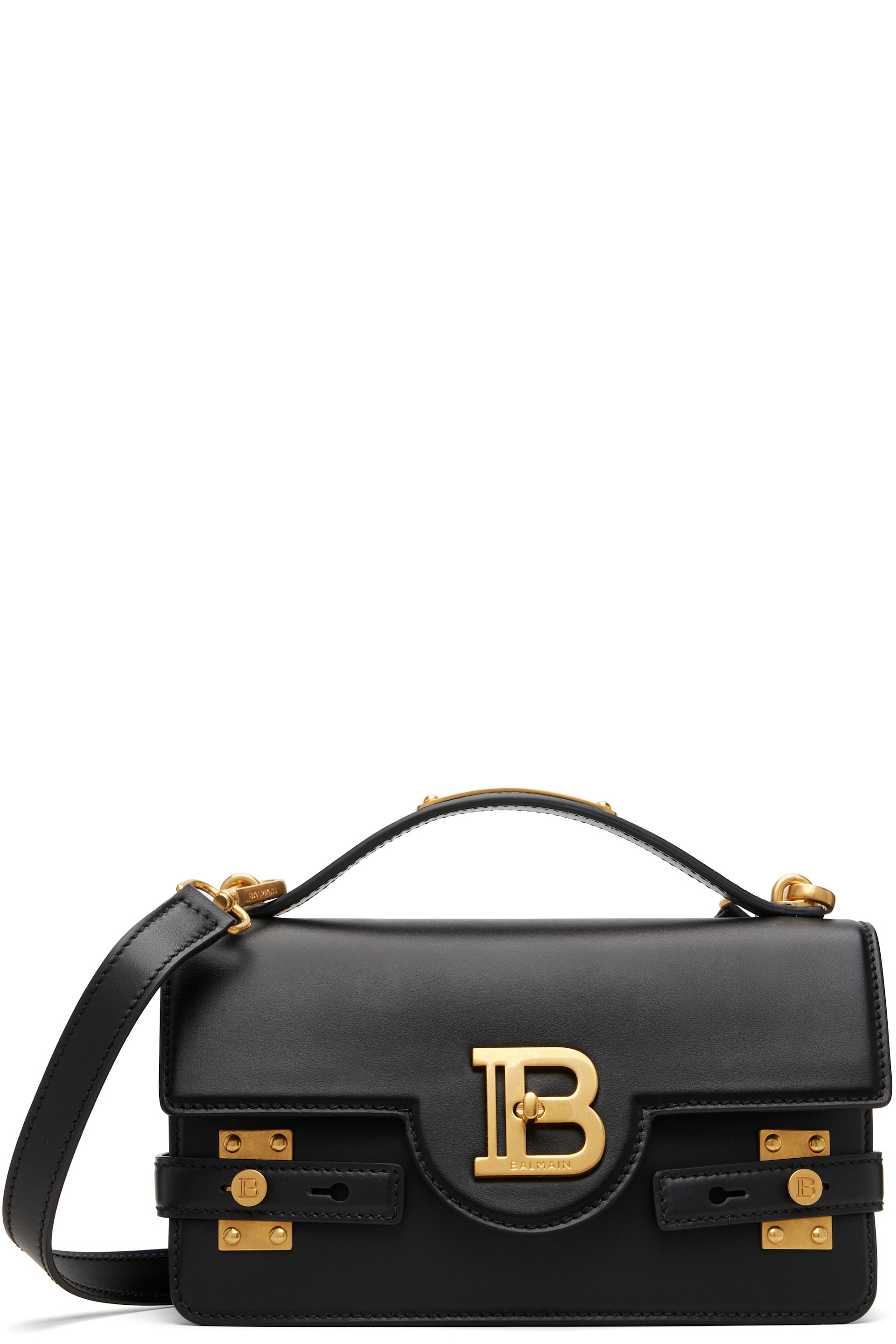 Balmain - Sac B-Buzz 24 noir en cuir lisse
