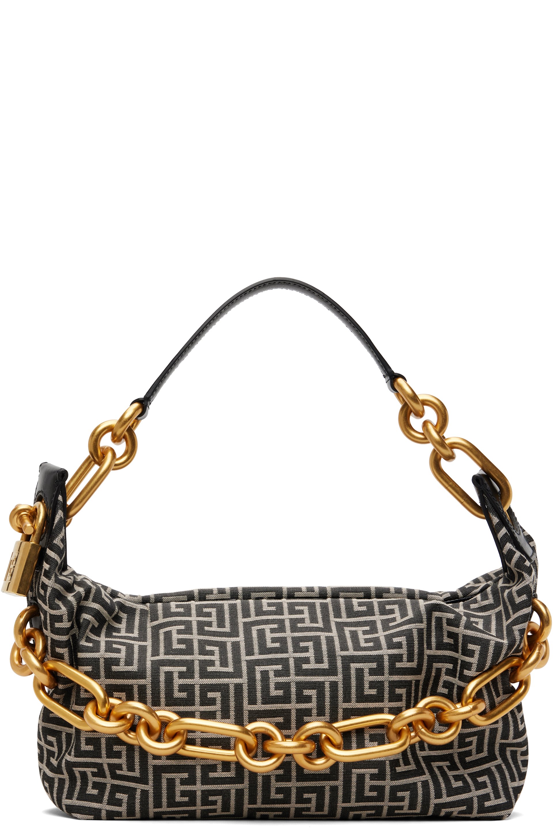 Balmain - Moyen sac Sync noir et blanc cassé
