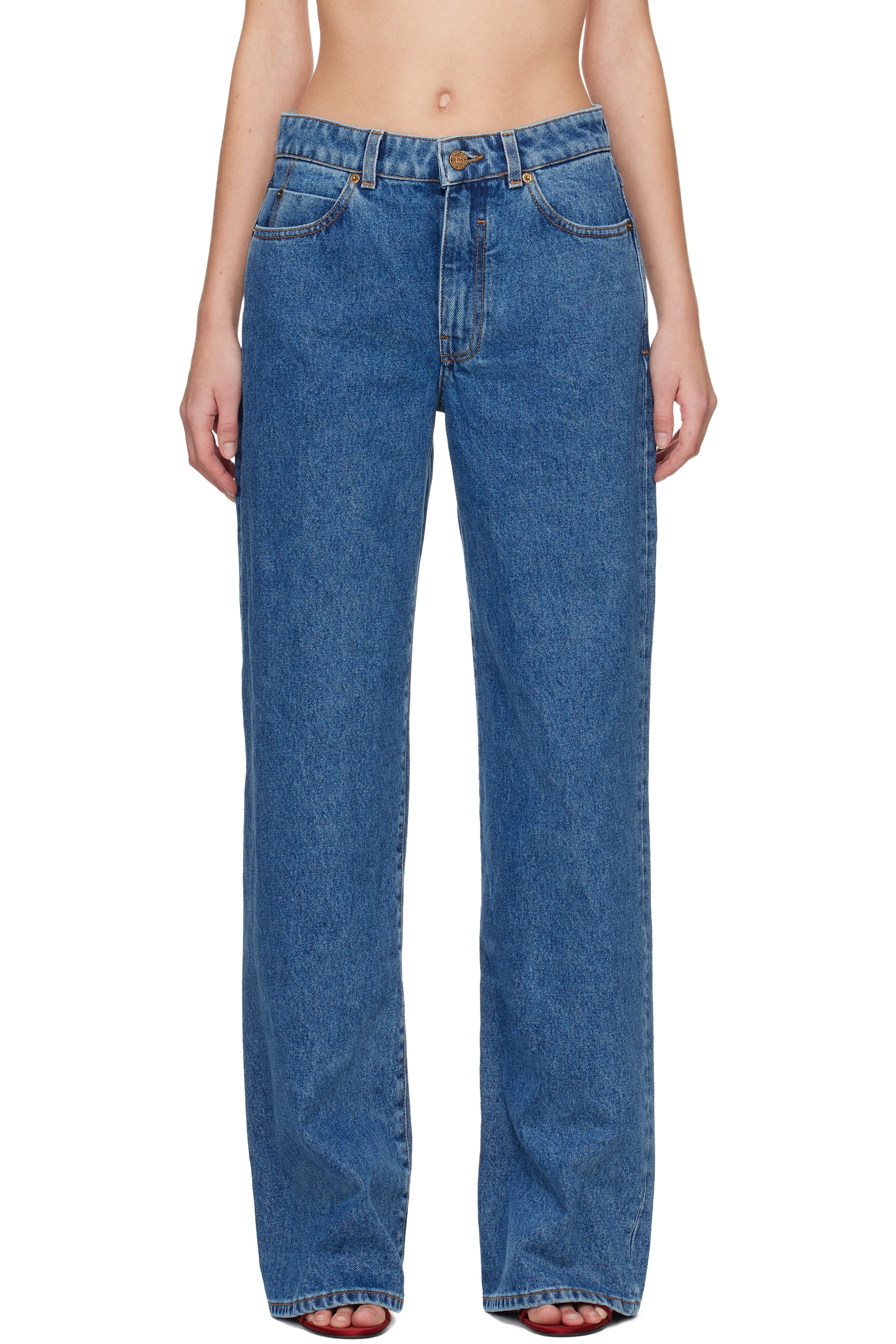 Balmain - Jean droit bleu