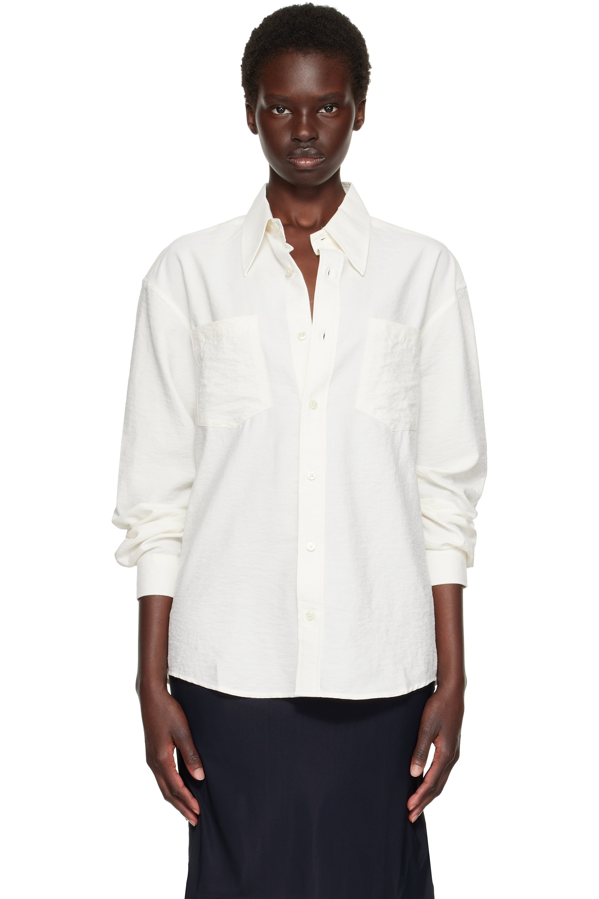 TONYWACK - Off-White Silk Crêpe Shirt