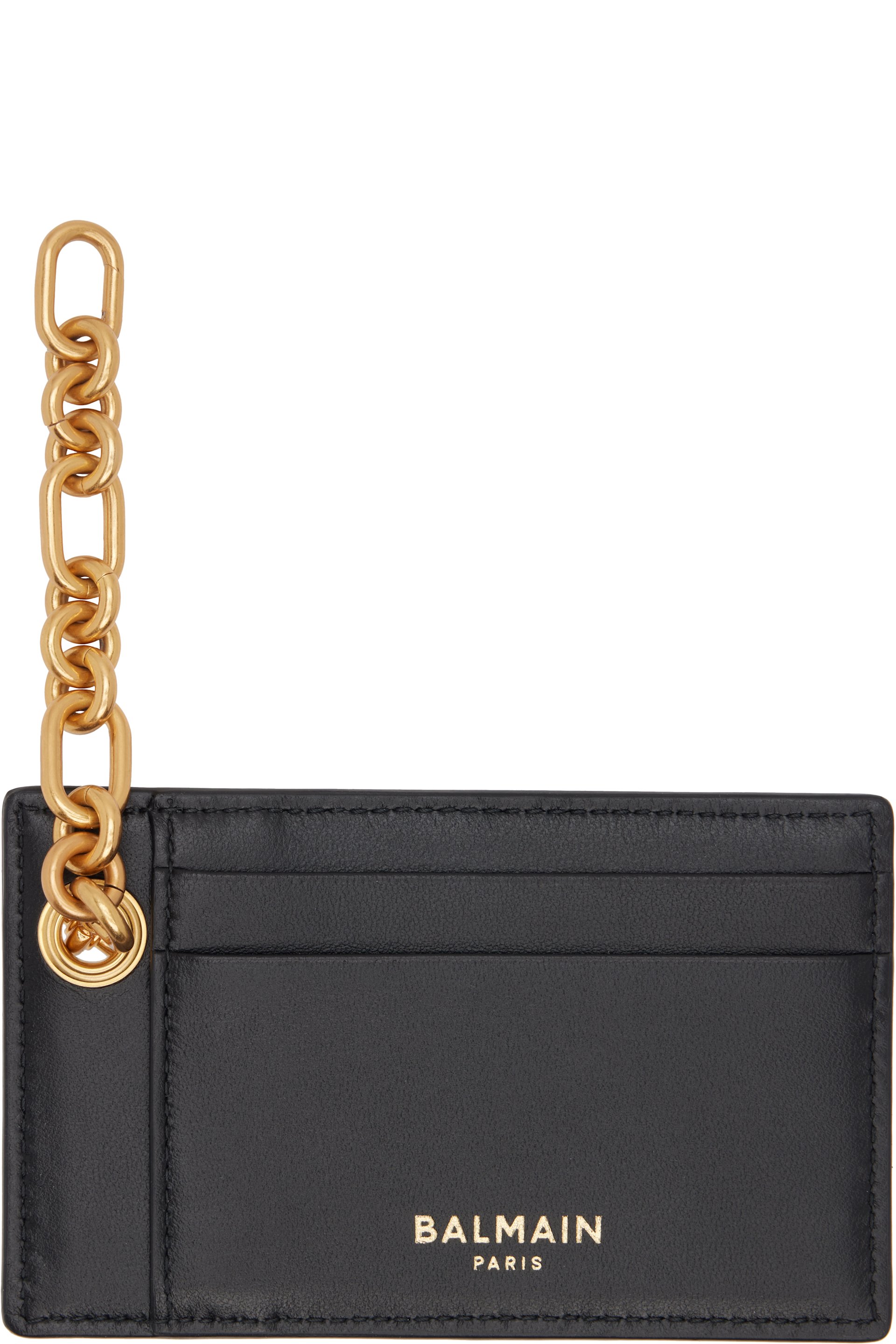 BALMAIN - Black Pulse Monogram Jacquard Card Holder