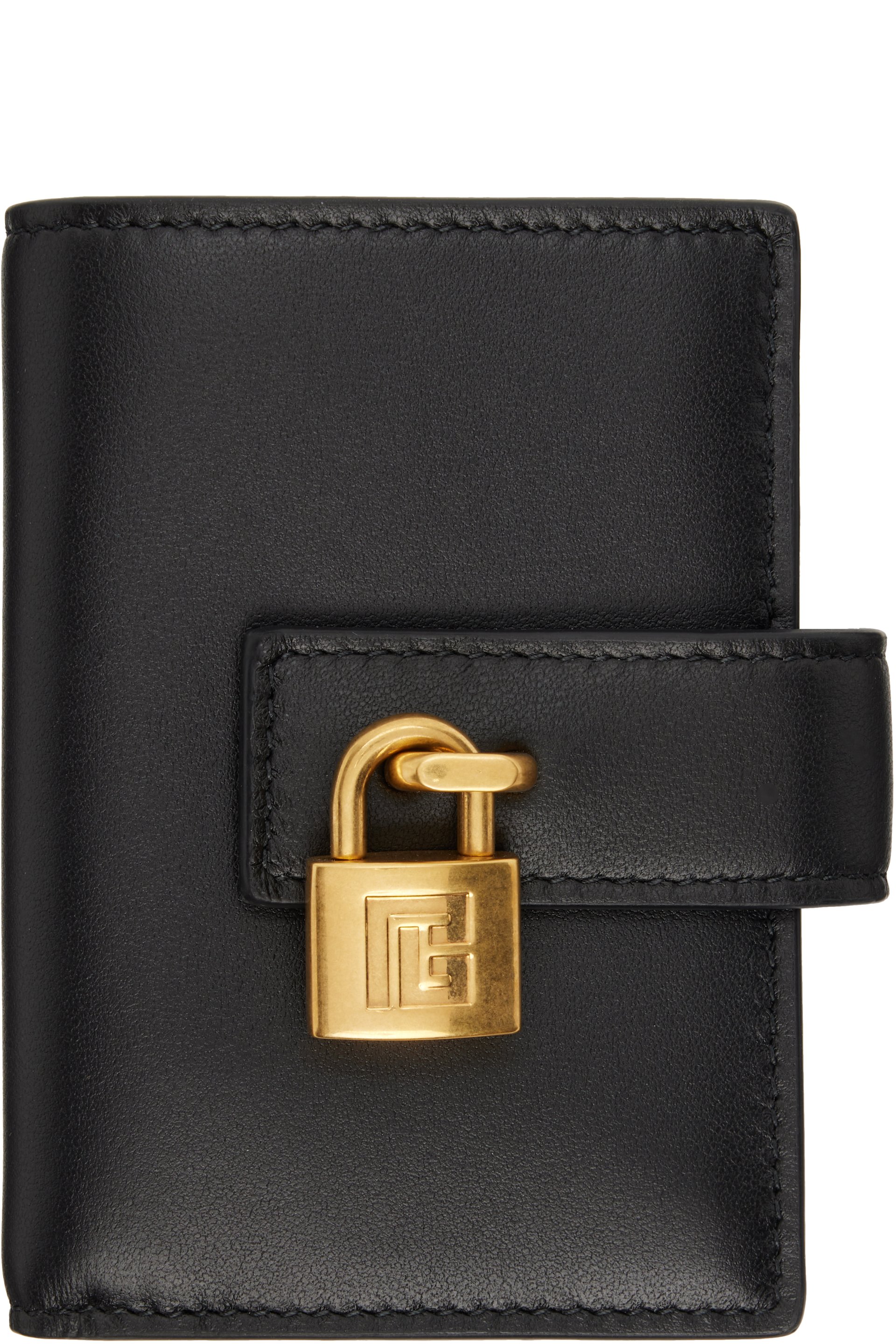 BALMAIN - Black Pulse Leather Wallet