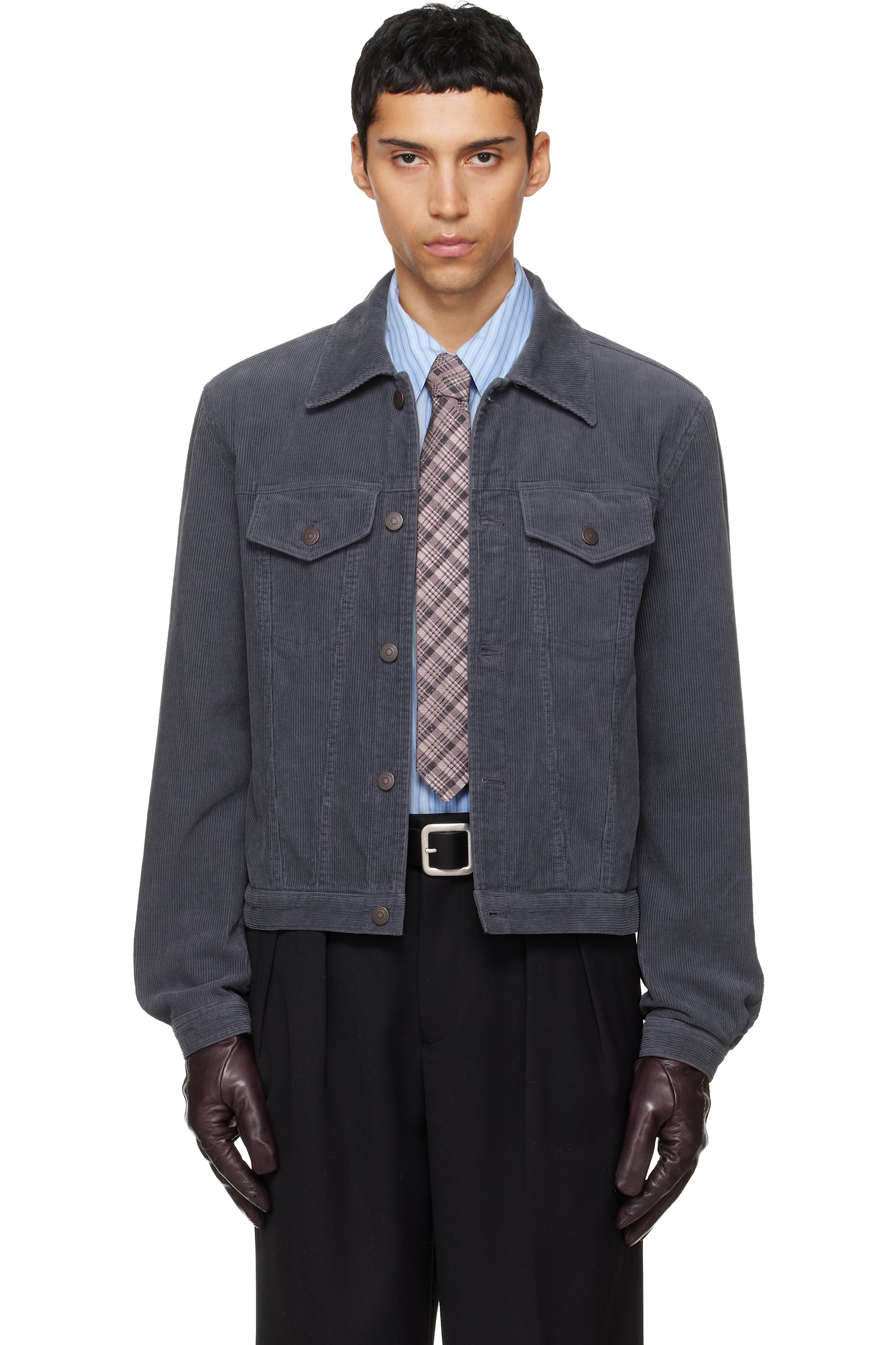 TONYWACK - Purple Washed Corduroy Type-3 Trucker Jacket