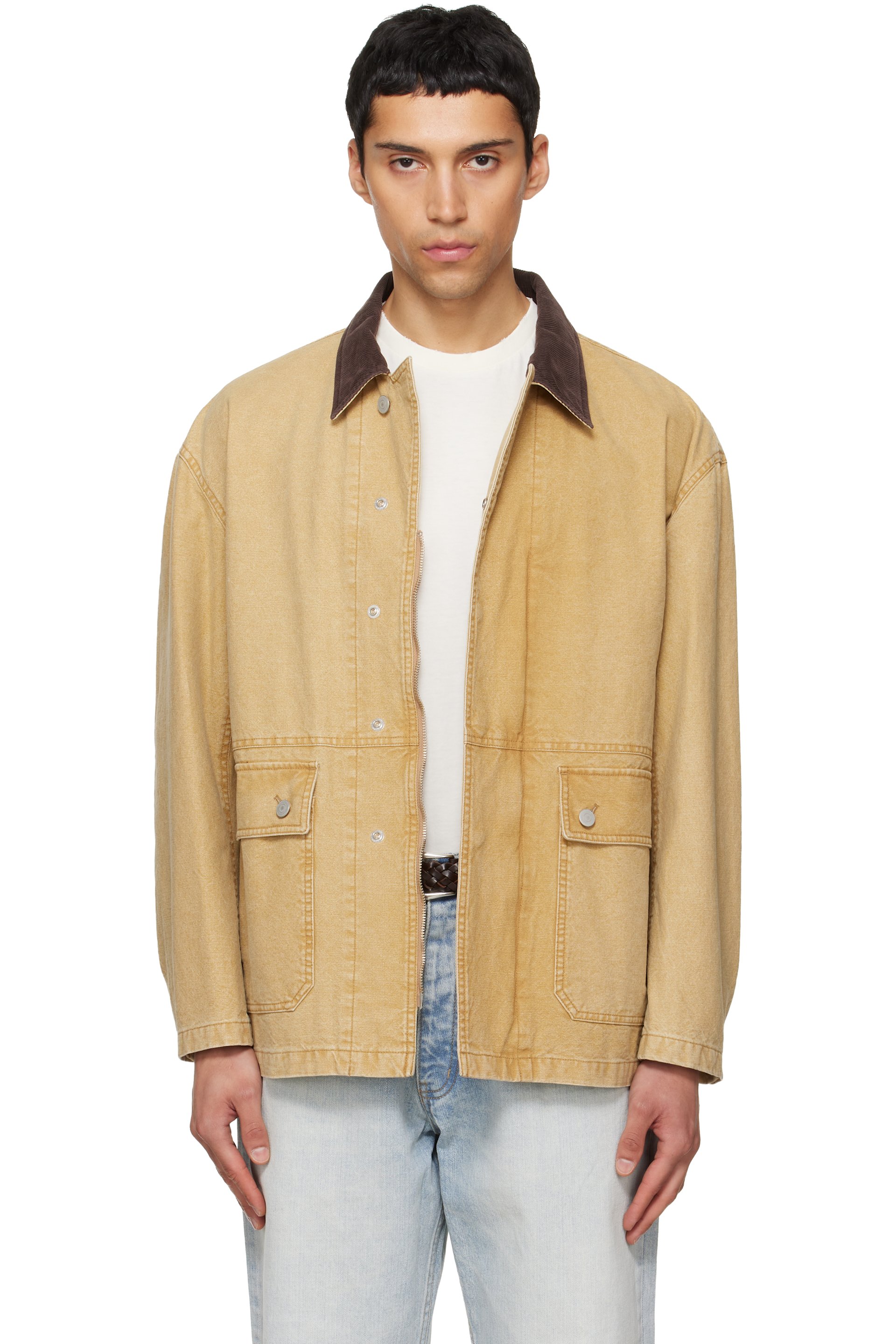 TONYWACK - Beige Garment Washed Barn Jacket